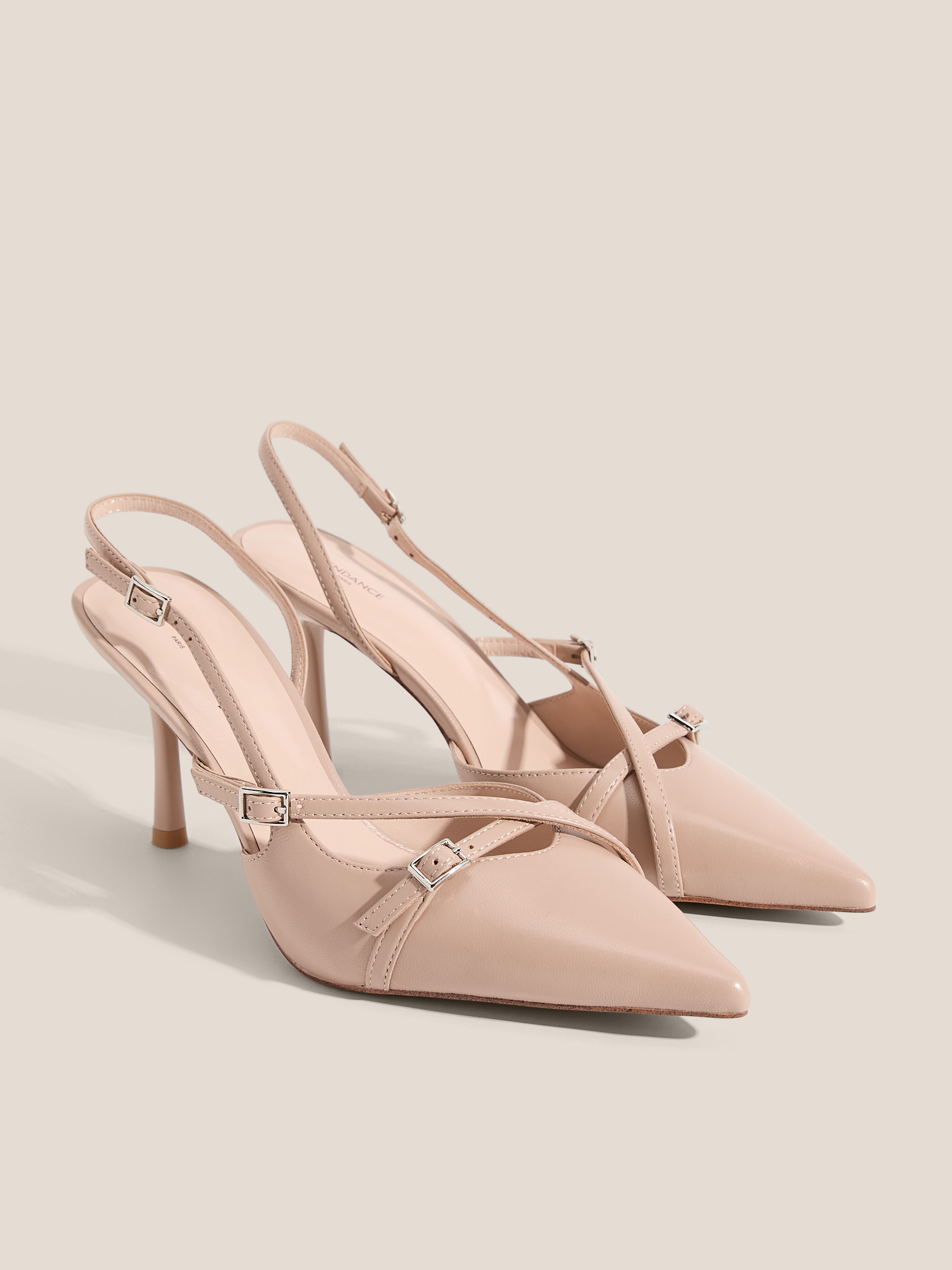 Женские туфли с открытой пяткой (слинг-бэк) TENDANCE 4838908, розовато-бежевый