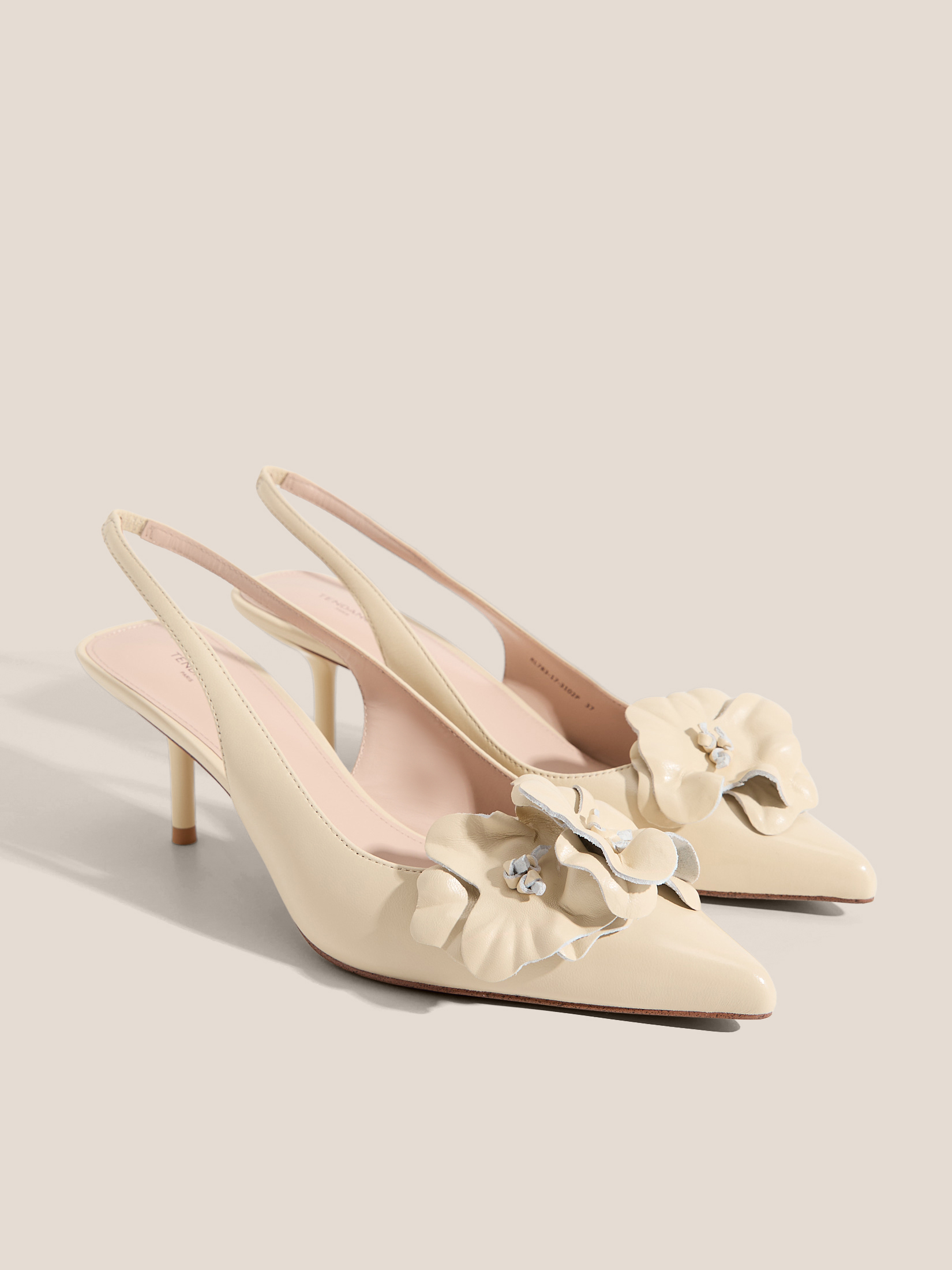 Женские туфли с открытой пяткой (слинг-бэк) TENDANCE 4838043, желто-бежевый