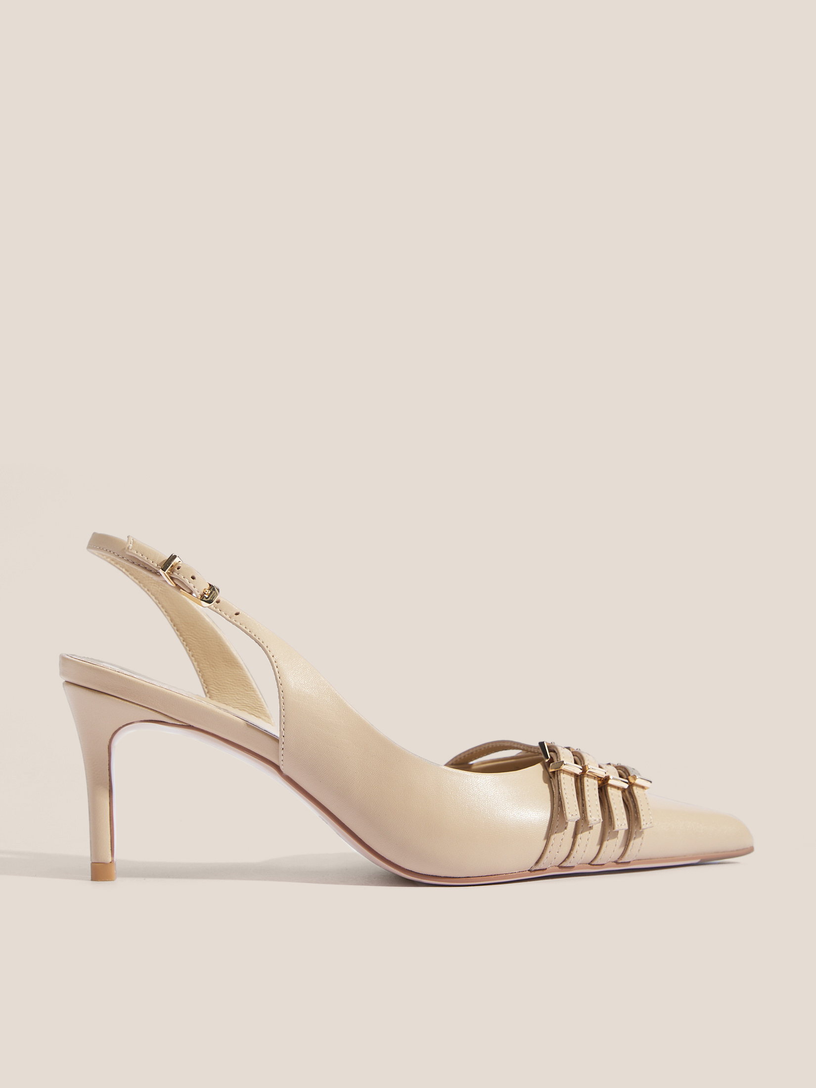 Женские туфли с открытой пяткой (слинг-бэк) TENDANCE 4564674, светло-бежевый