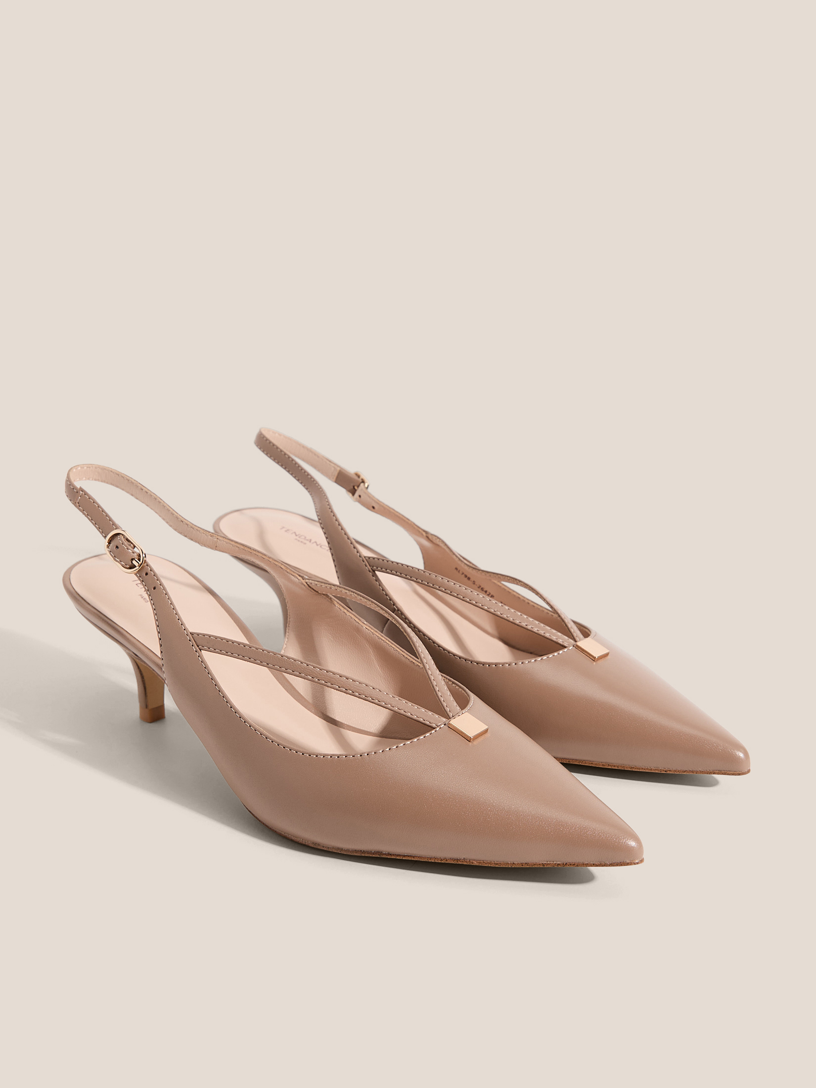 Женские туфли с открытой пяткой (слинг-бэк) TENDANCE 4722642, коричнево-бежевый