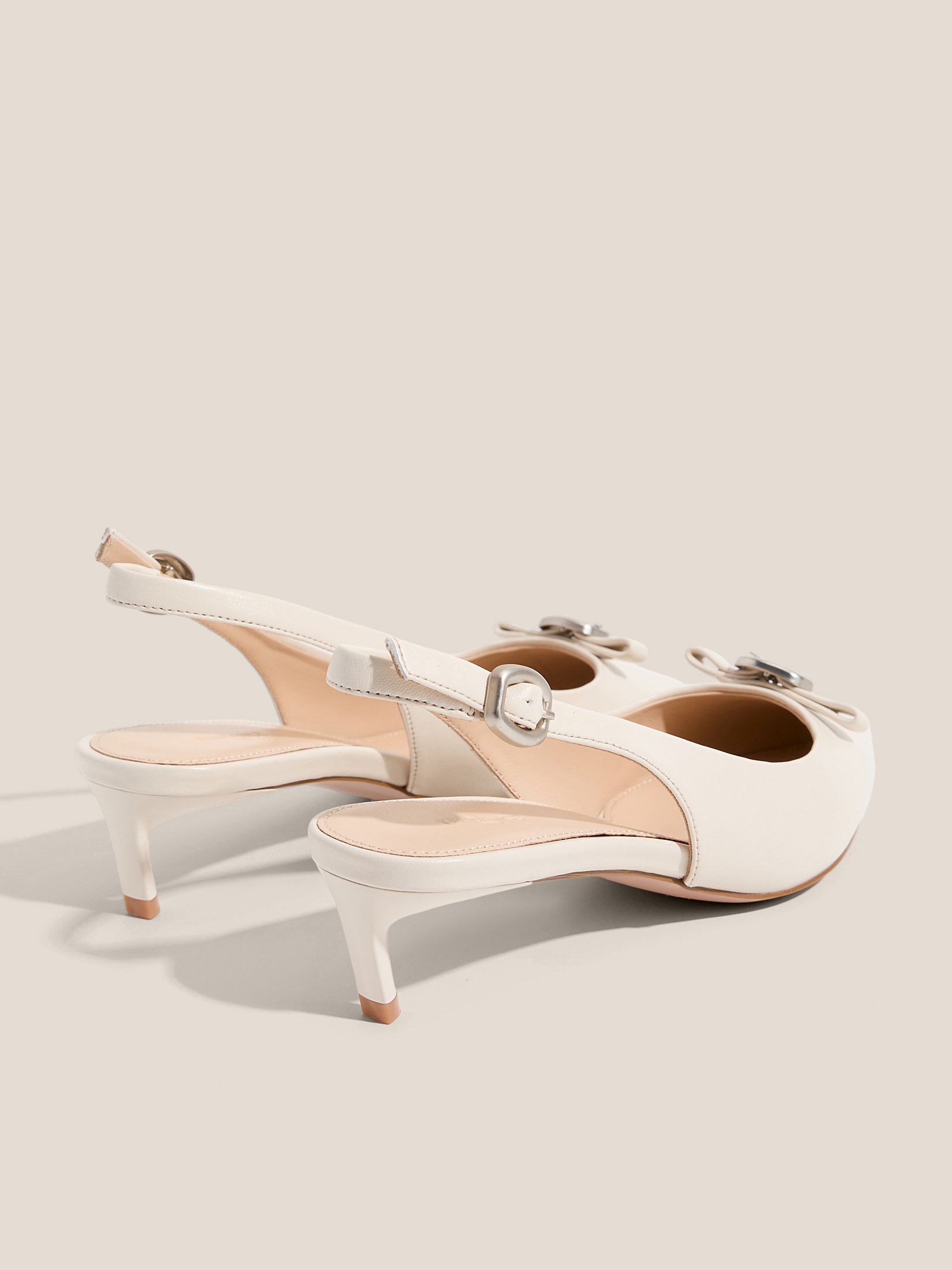 Женские туфли с открытой пяткой (слинг-бэк) TENDANCE 4529305, молочно-белый