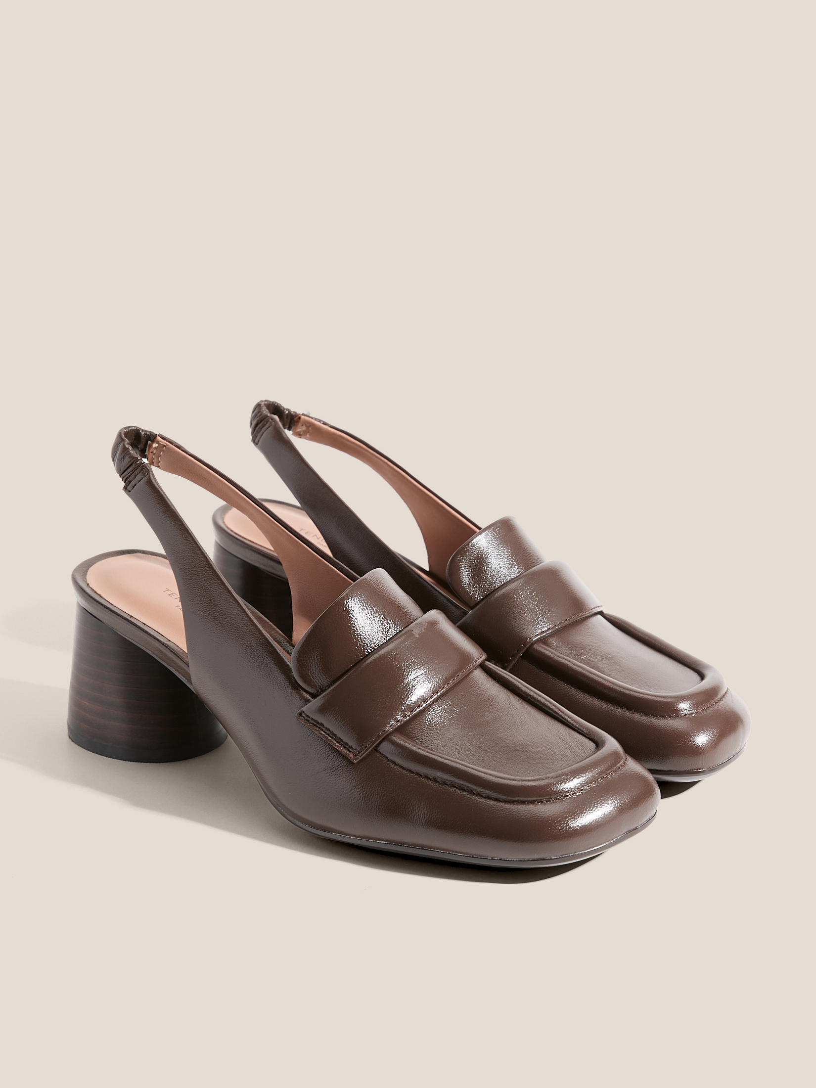 Женские туфли с открытой пяткой (слинг-бэк) TENDANCE 4872612, темно-коричневый