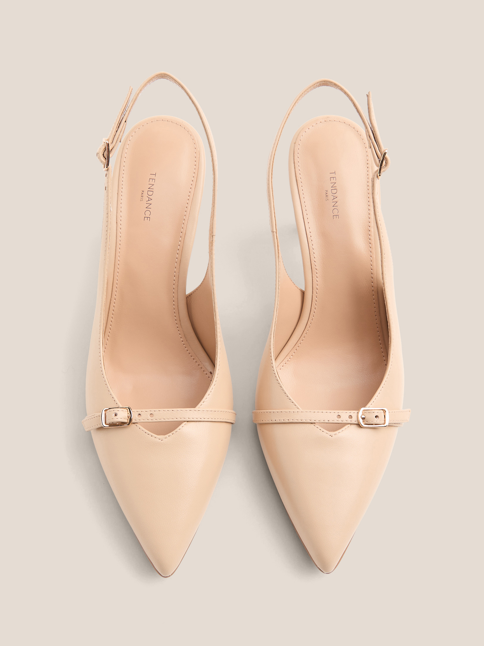 Женские туфли с открытой пяткой (слинг-бэк) TENDANCE 4825836, светло-бежевый