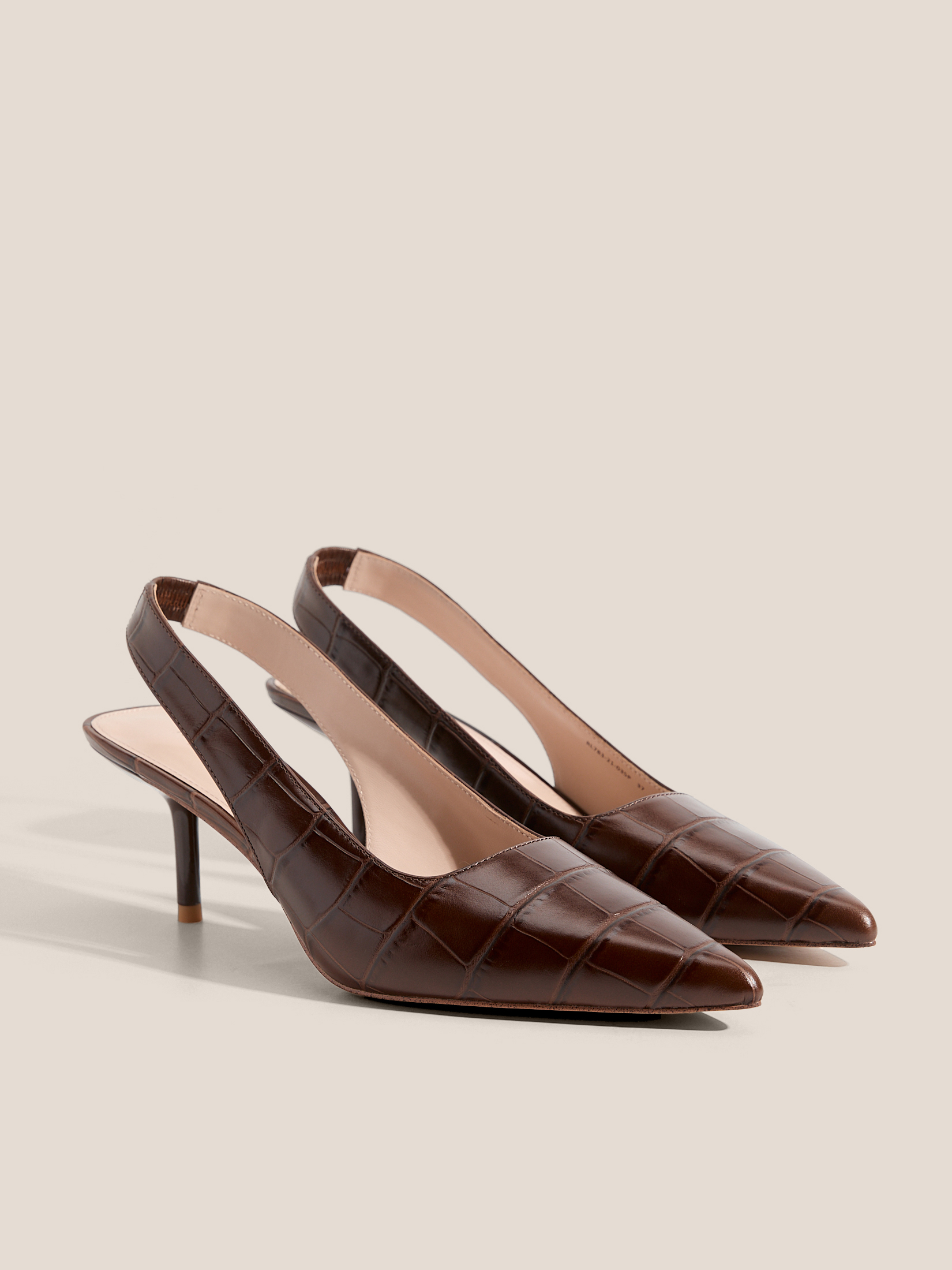 Женские туфли с открытой пяткой (слинг-бэк) TENDANCE 4837959, темно-коричневый