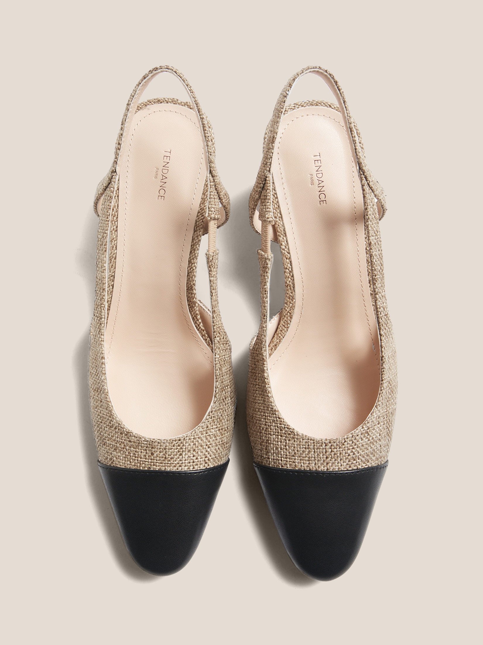 Женские туфли с открытой пяткой (слинг-бэк) TENDANCE 4564589, темно-бежевый