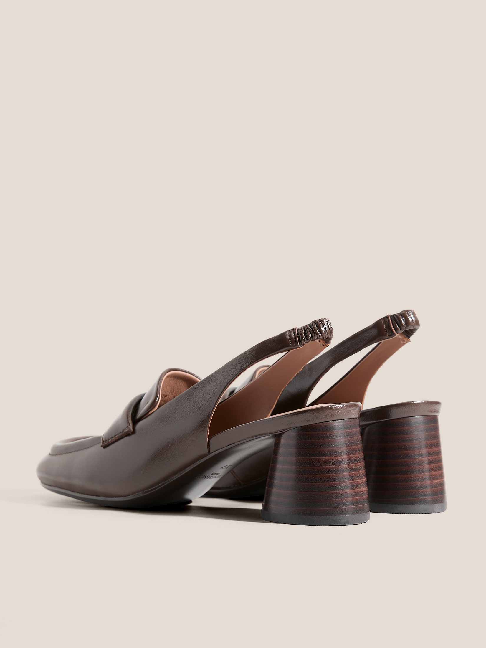 Женские туфли с открытой пяткой (слинг-бэк) TENDANCE 4872612, темно-коричневый