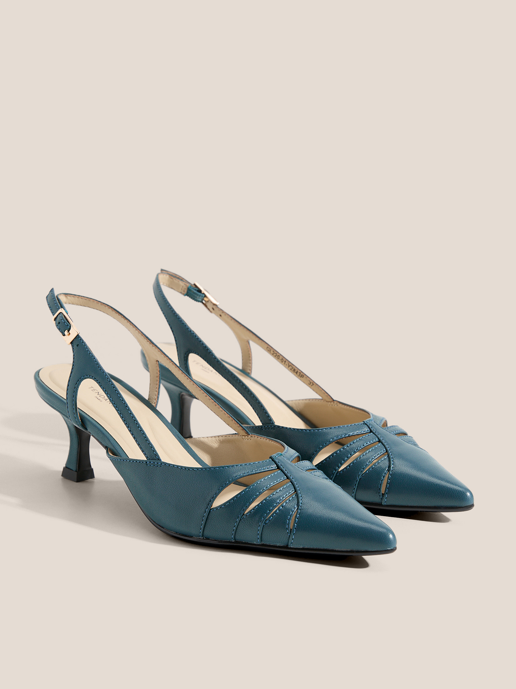 Женские туфли с открытой пяткой (слинг-бэк) TENDANCE 4873155, серо-синий