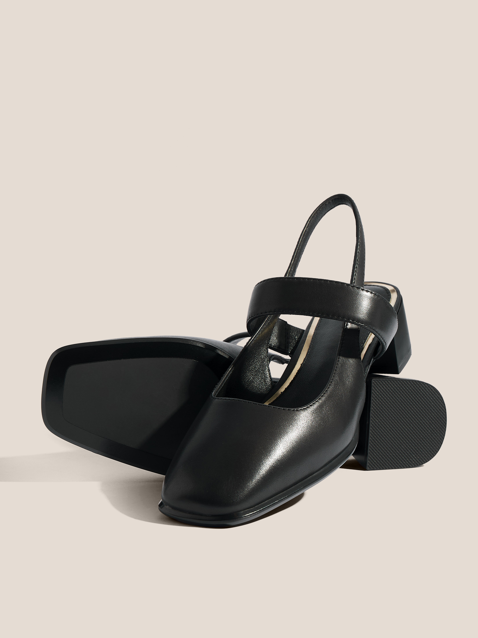 Женские туфли с открытой пяткой (слинг-бэк) TENDANCE 4564716, черный