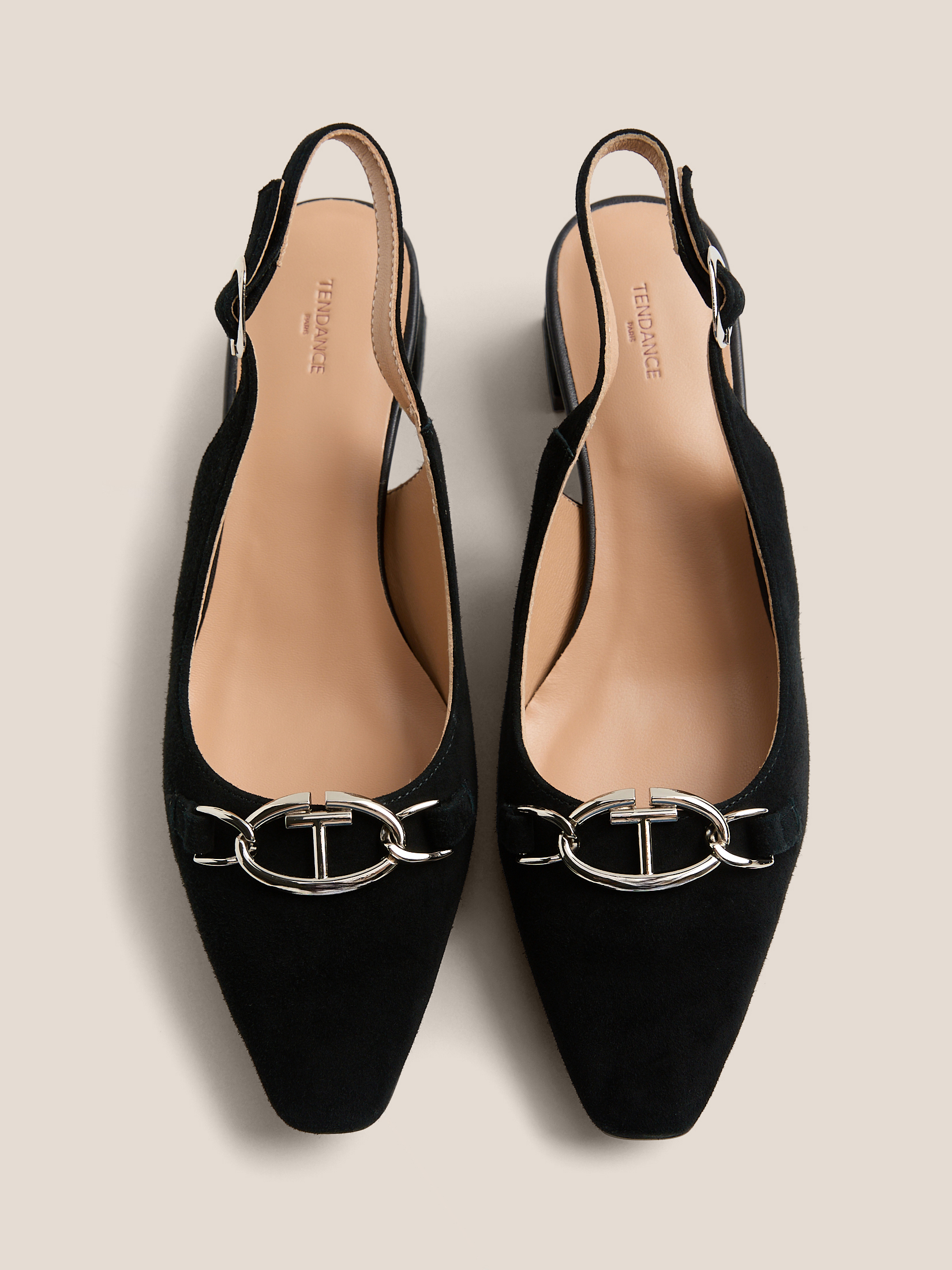 Женские туфли с открытой пяткой (слинг-бэк) TENDANCE 4907235, черный
