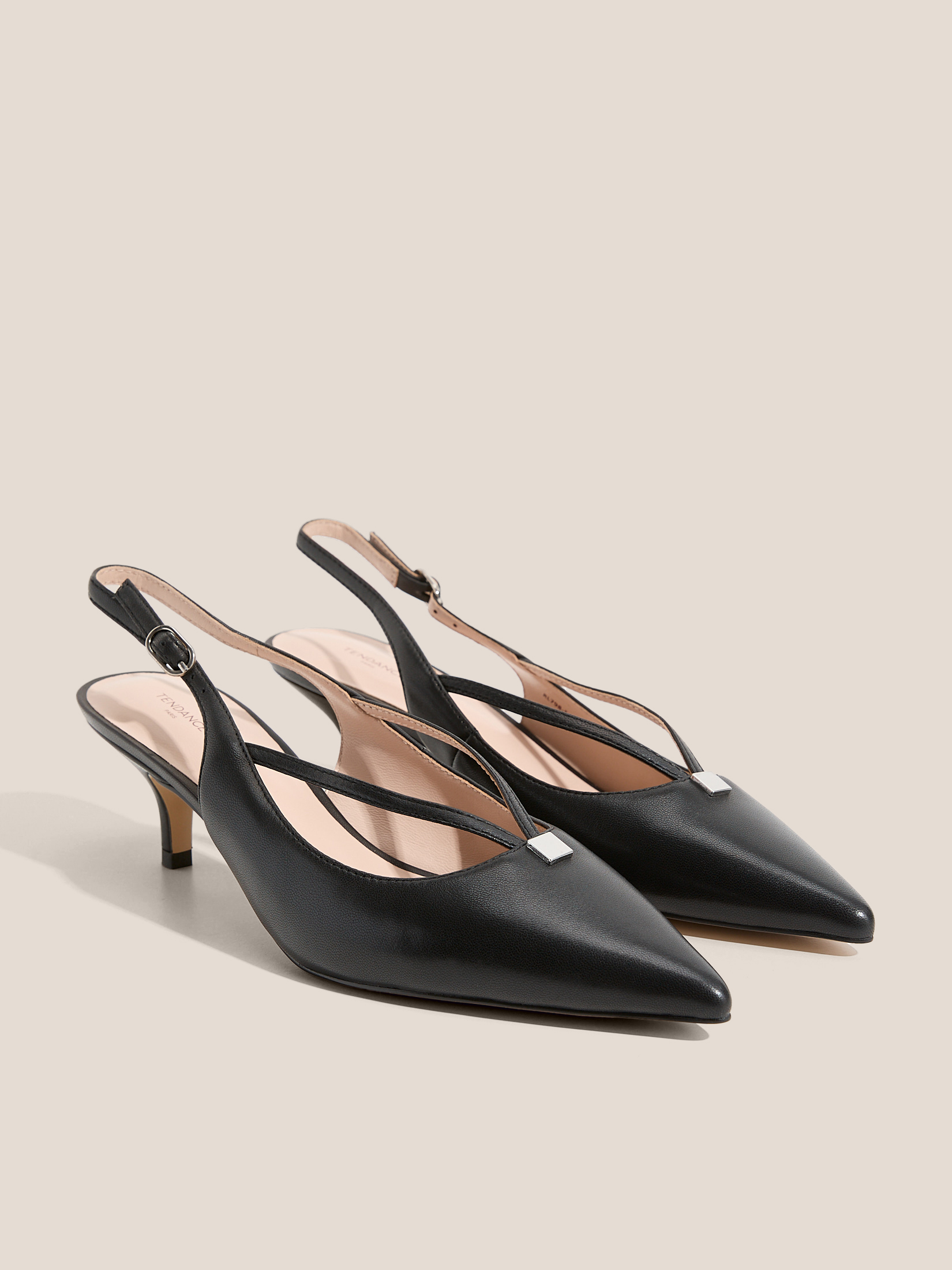 Женские туфли с открытой пяткой (слинг-бэк) TENDANCE 4722610, черный