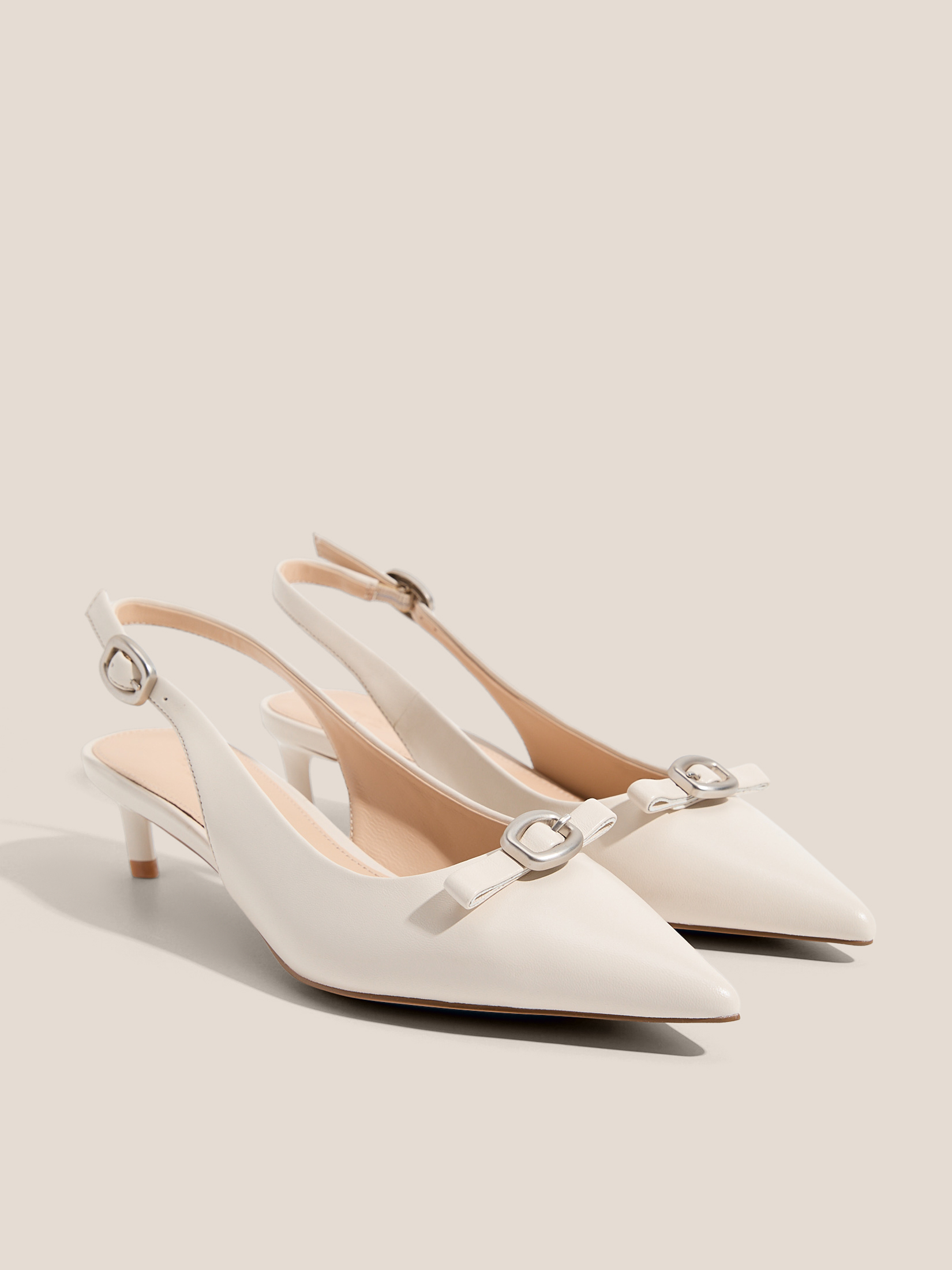 Женские туфли с открытой пяткой (слинг-бэк) TENDANCE 4529305, молочно-белый