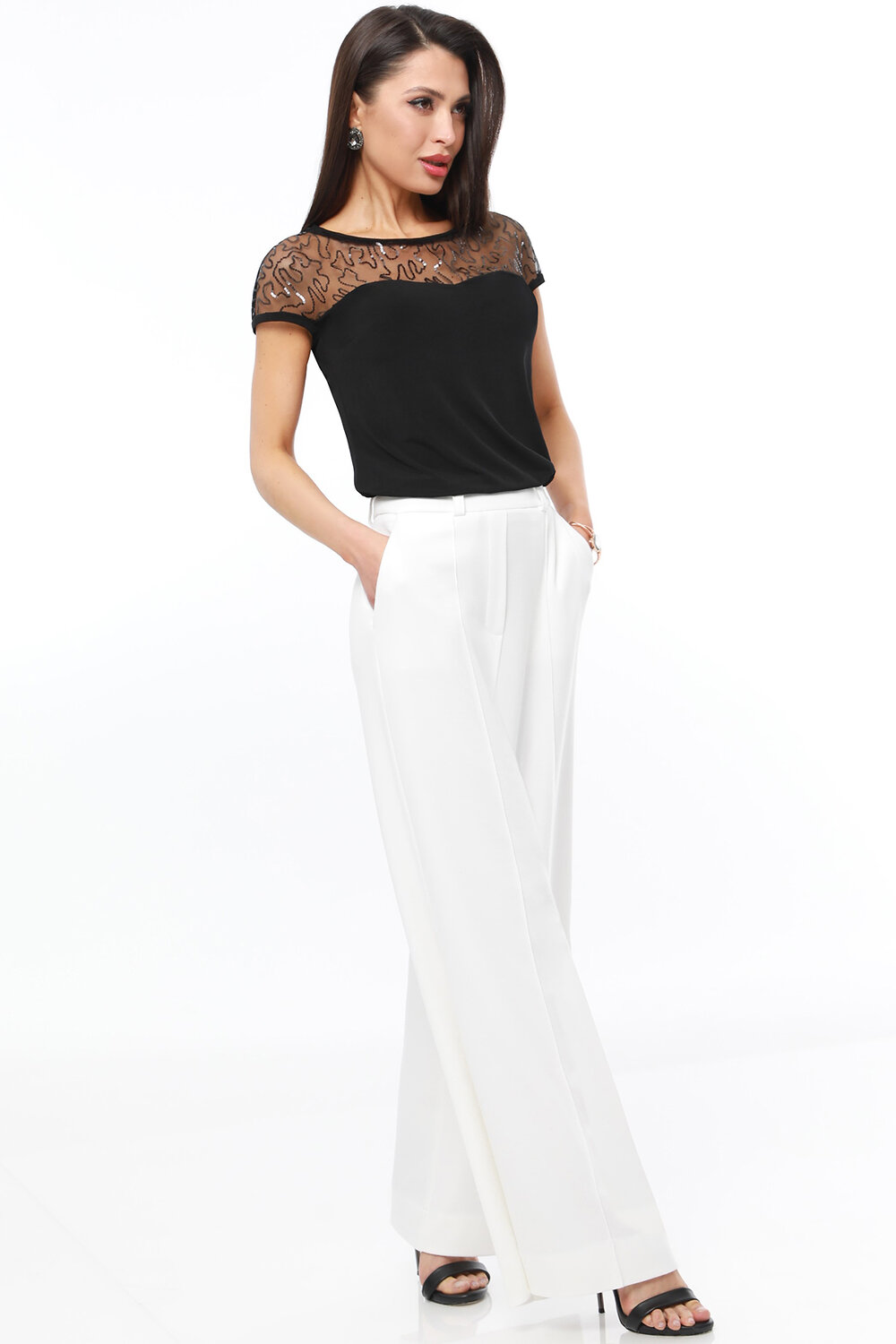 ст. цена1045руб.! DStrend Блузка Б-2153Чёрный