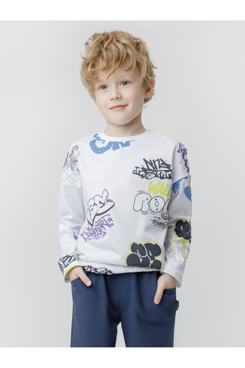 Crоckid Лонгслив КР 302273 белый Н242 к720 Crоckid