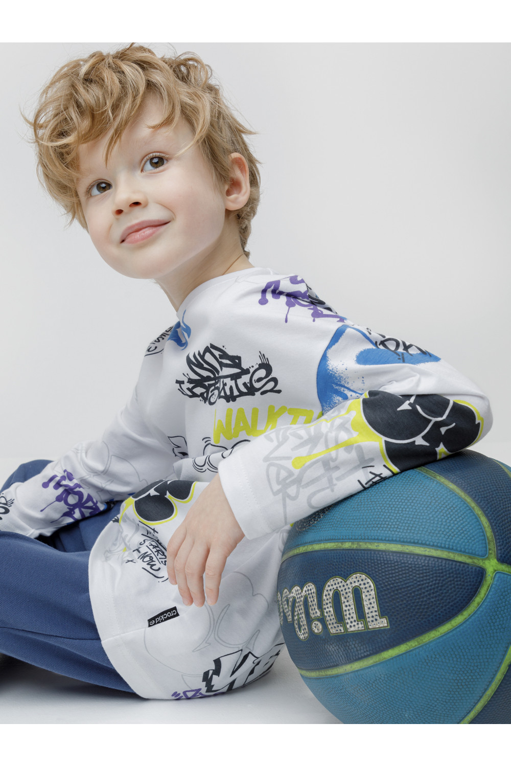 Crоckid Лонгслив КР 302273 белый Н242 к720 Crоckid