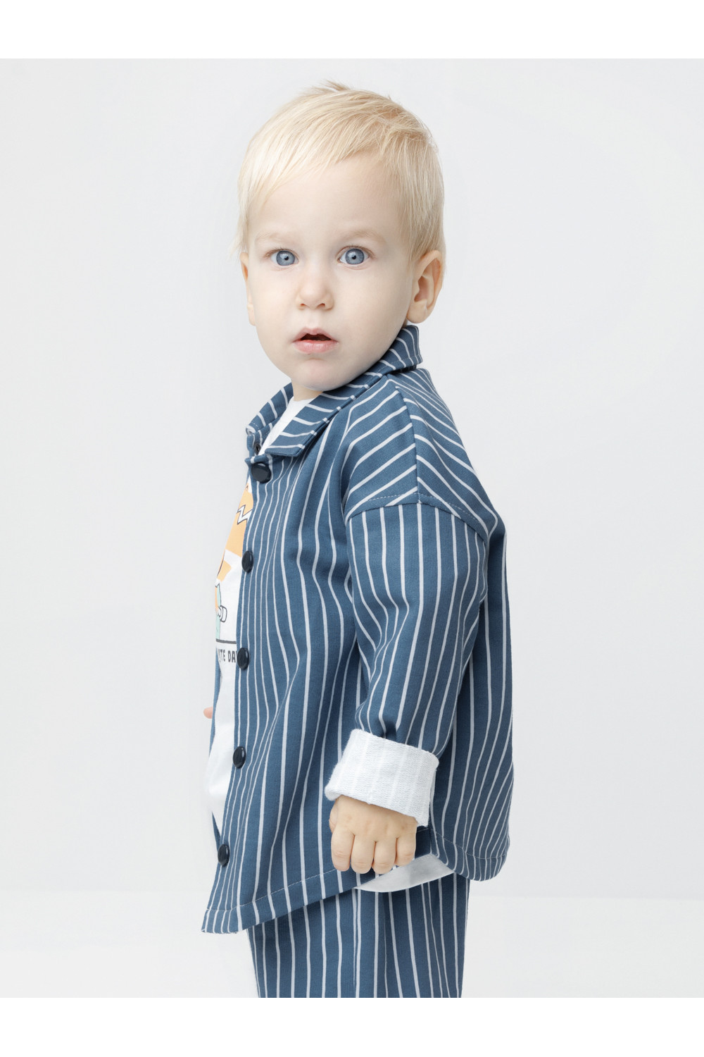 Crоckid Рубашка КР 303037 синяя полоска к722 Crоckid