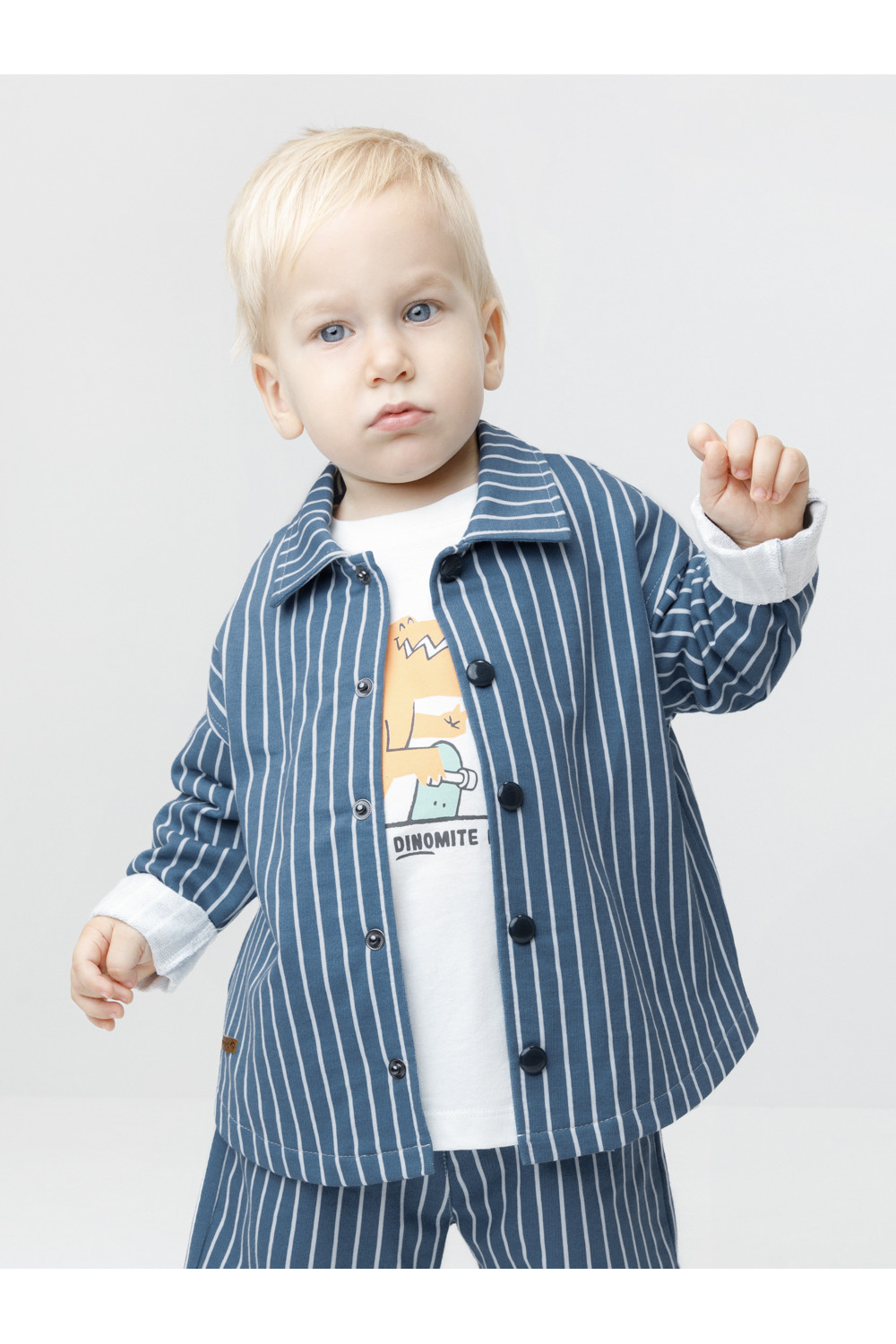 Crоckid Рубашка КР 303037 синяя полоска к722 Crоckid