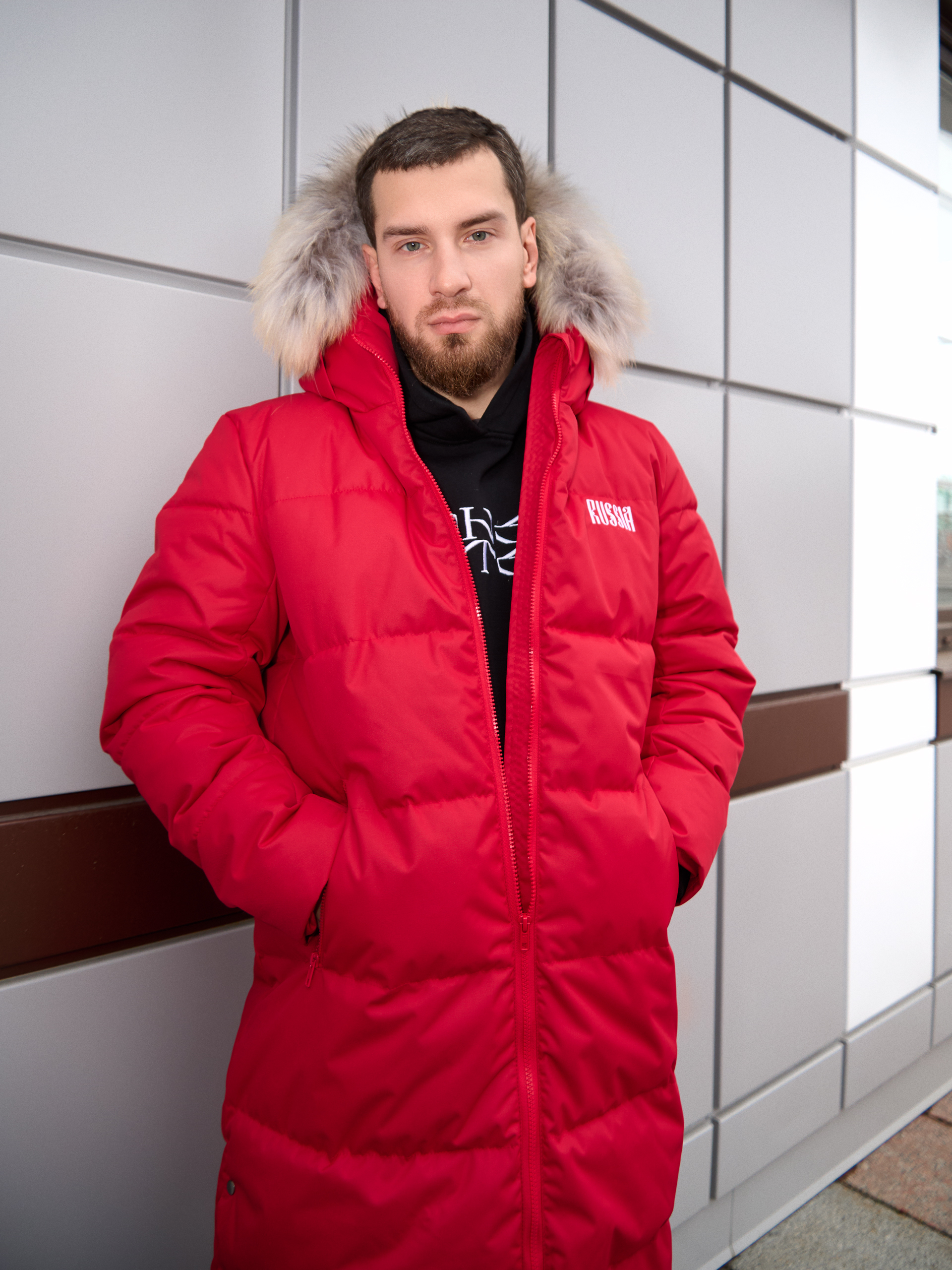 Пуховик мужской удлиненный