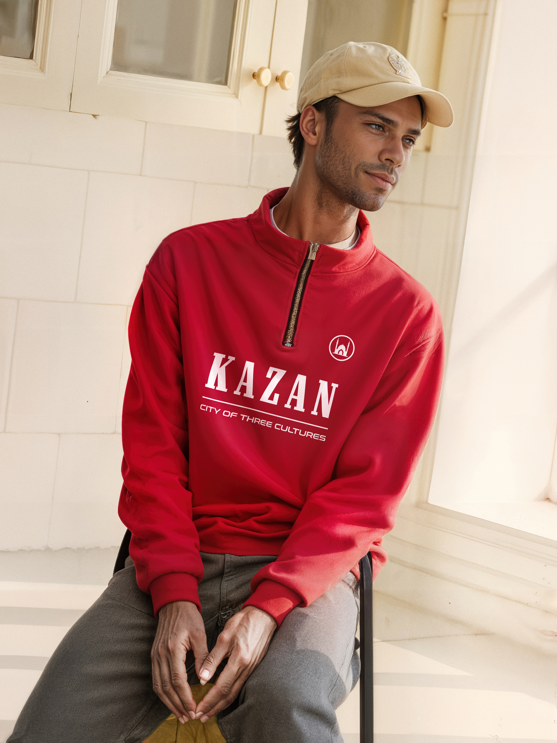 Толстовка мужская с зип-воротником