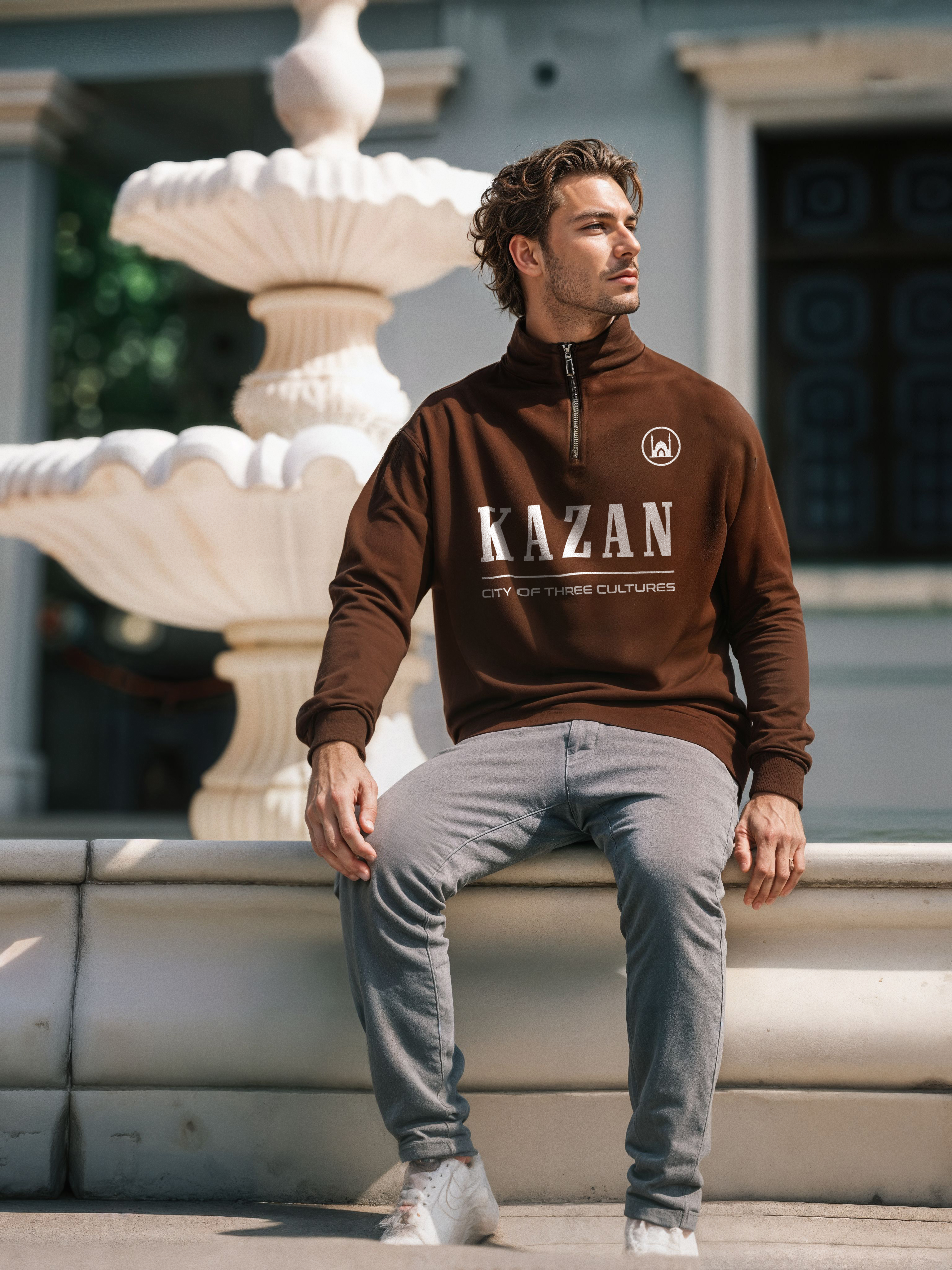 Толстовка мужская с зип-воротником