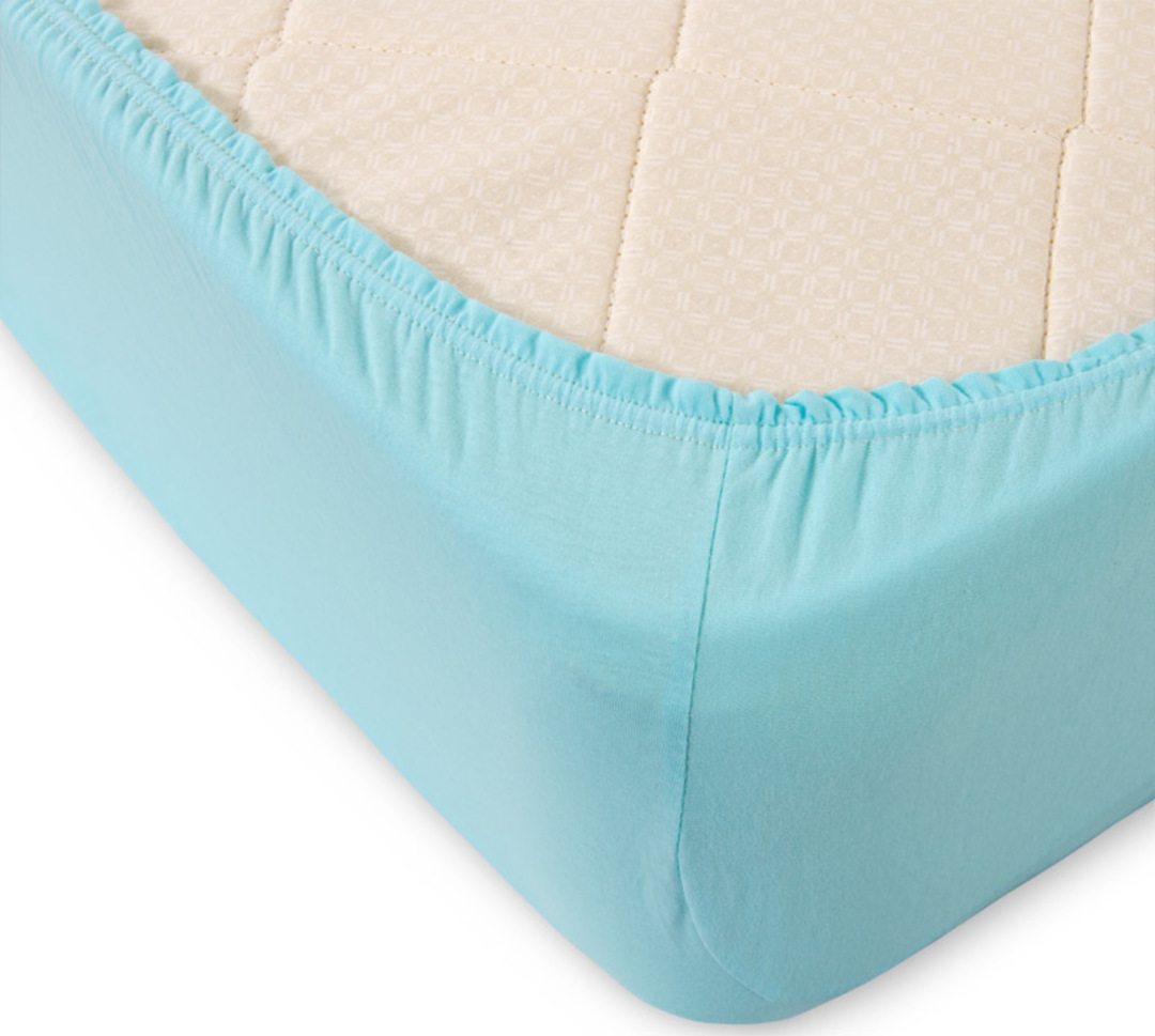 Простыня трикотажная на резинке 140гр борт 20 Текс-Дизайн Скидка 180*200, бирюзовый евро