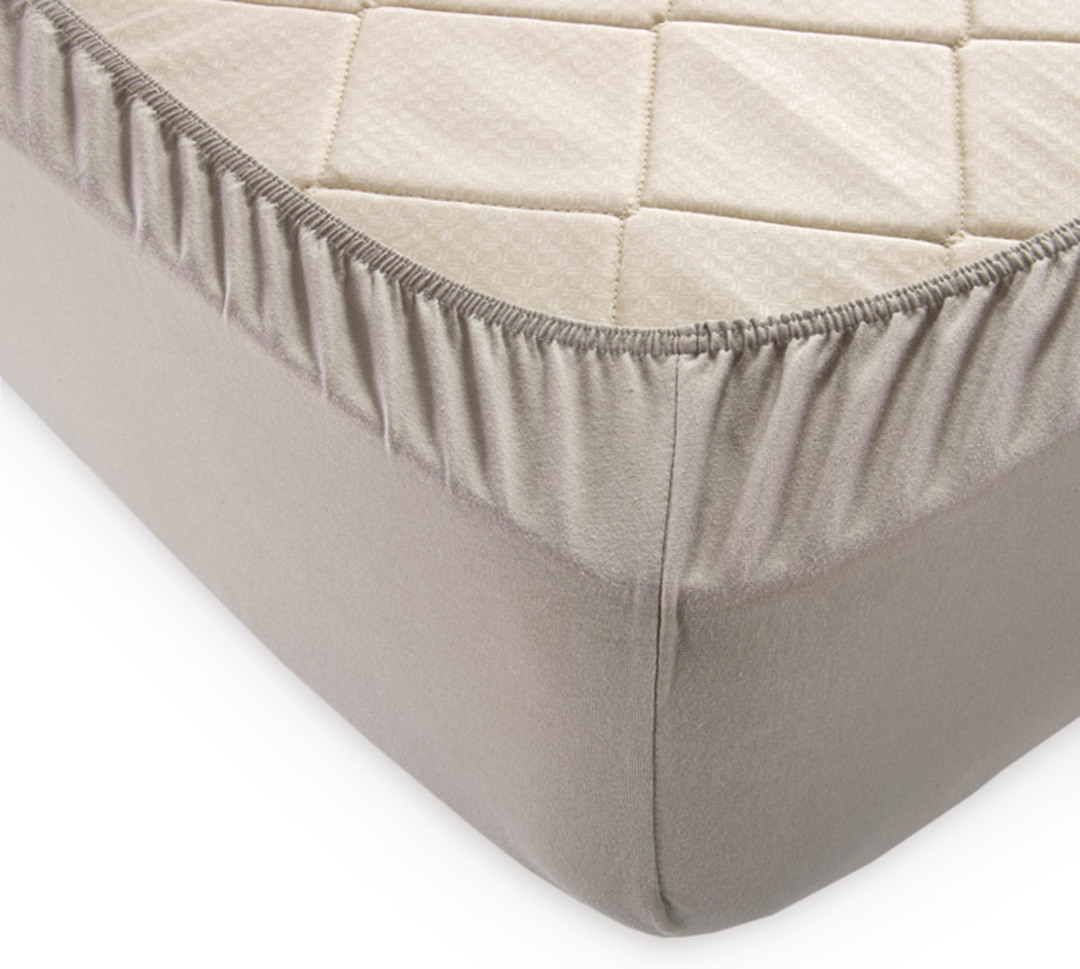 Простыня трикотажная на резинке 125гр борт 20 Текс-Дизайн 140*200, какао 2 спальный