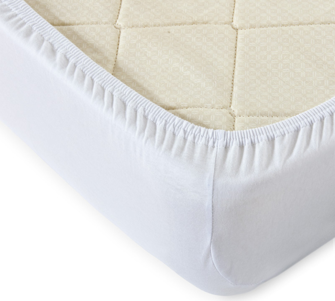 Простыня трикотажная на резинке 125гр борт 20 Текс-Дизайн 180*200, белый евро