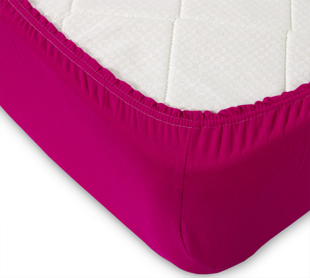 Простыня трикотажная на резинке 125гр борт 20 Текс-Дизайн 200*200, бордовый евро