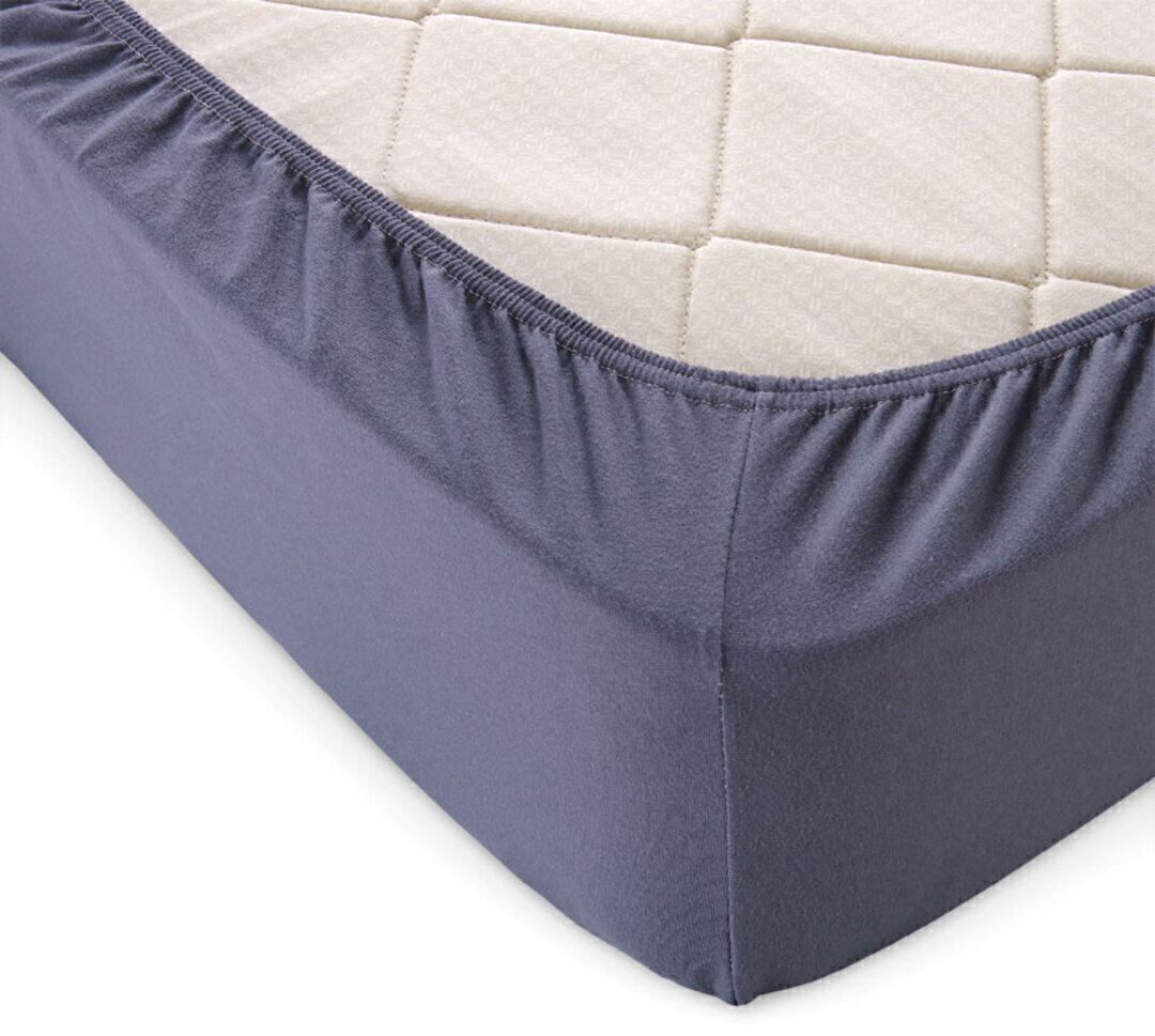 Простыня трикотажная на резинке 125гр борт 20 Текс-Дизайн 200*200, графитовый евро