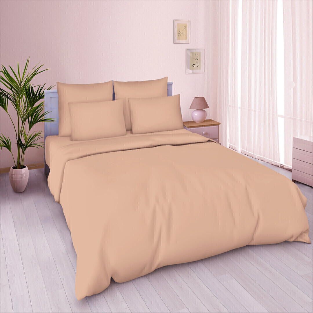 Простыня евро (220*240) поплин однотонный Реноме 220*240, парфэ (арт.02/107)