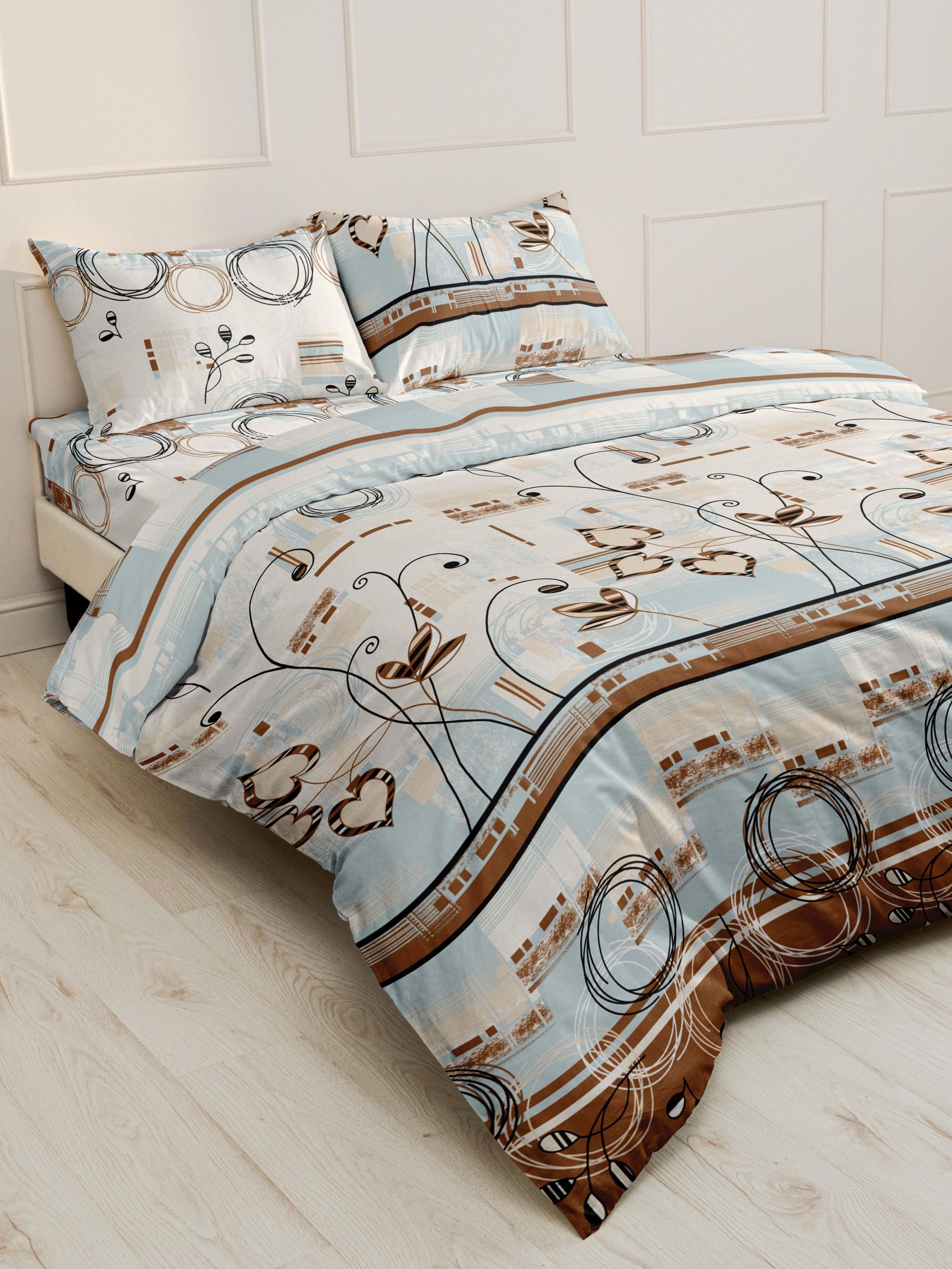 Простыня евро (220*240) бязь Шуя Реноме 85191 (арт.61/120)