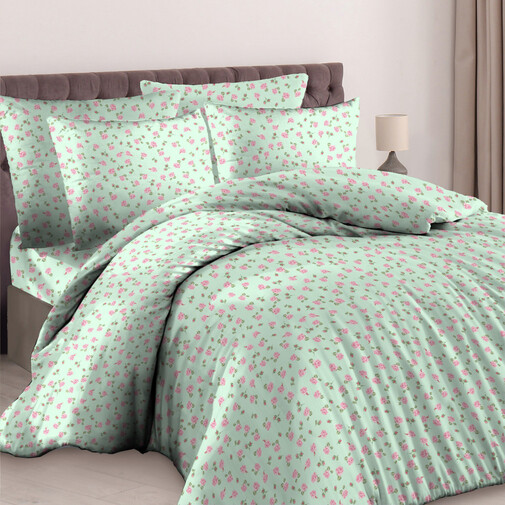 Пододеяльник 1,5сп бязь 125 (145*210) Реноме 500266-2 Шарман мелкие цветы (арт.35/102)