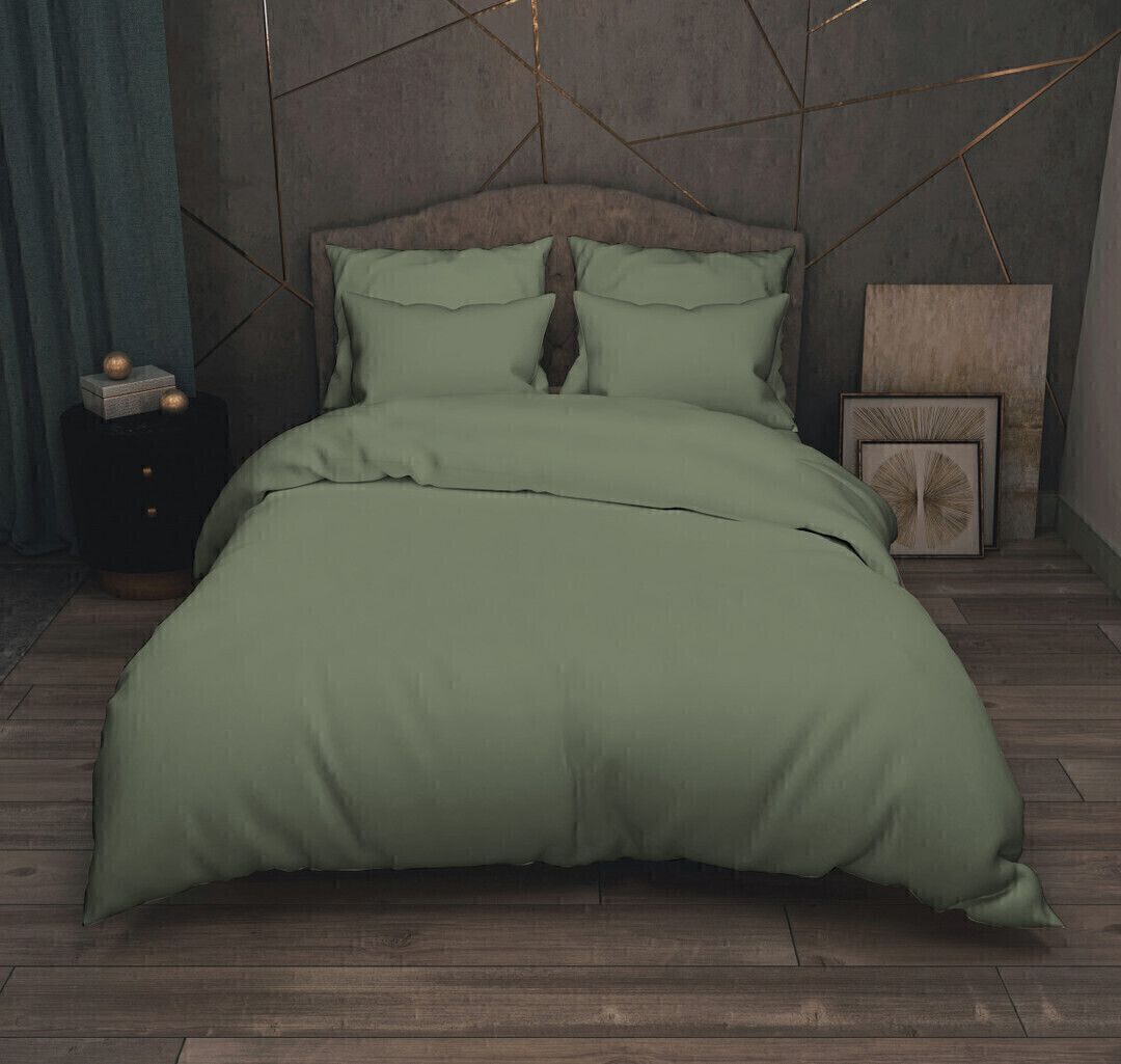 Пододеяльник 1,5сп поплин однотонный (145*210) Реноме 145*210, лавровый лист (арт.02/108)