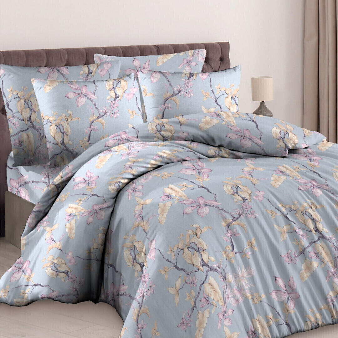 Пододеяльник 1,5сп бязь 125 (145*210) Реноме 10540-1 Фактурная магнолия (арт.35/102)