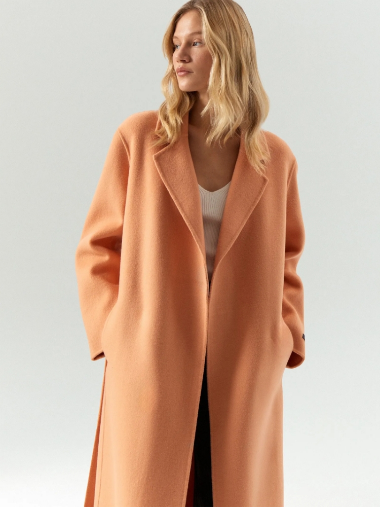 Пальто-халат из шерсти ,
80% шерсть, 20% нейлон ,