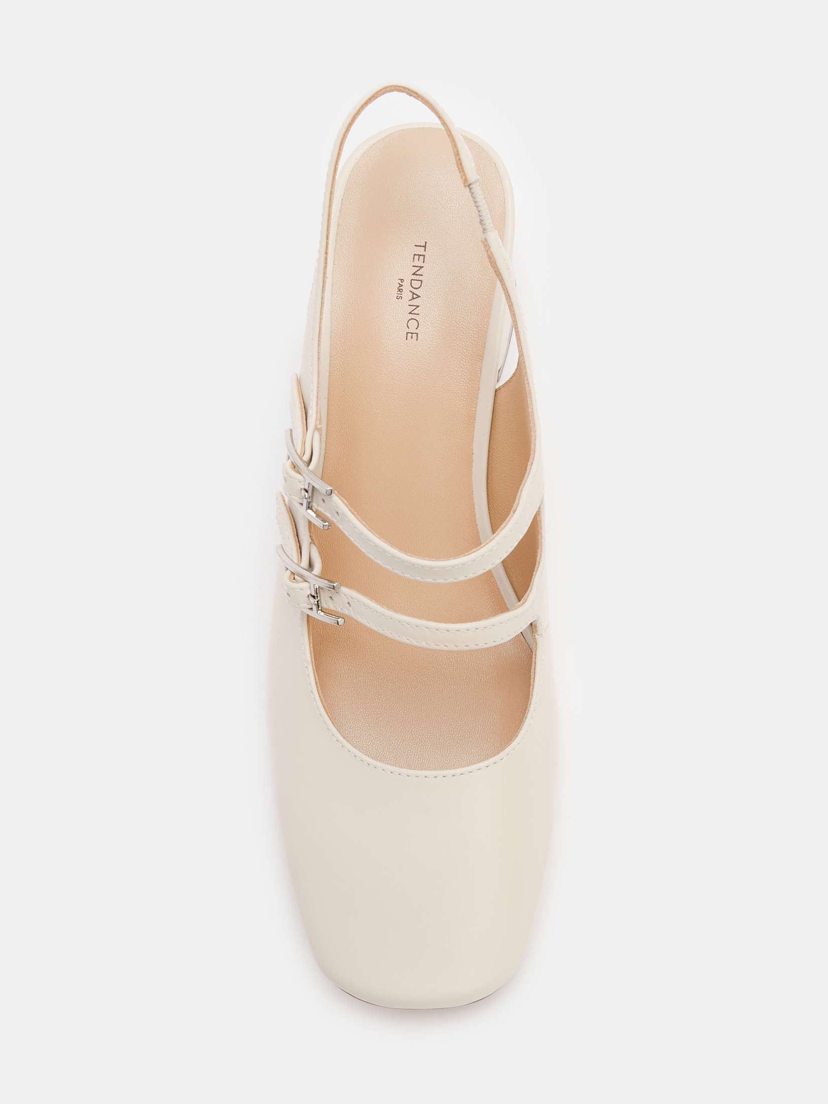 Женские туфли с открытой пяткой (слинг-бэк) TENDANCE 4483828, молочно-белый