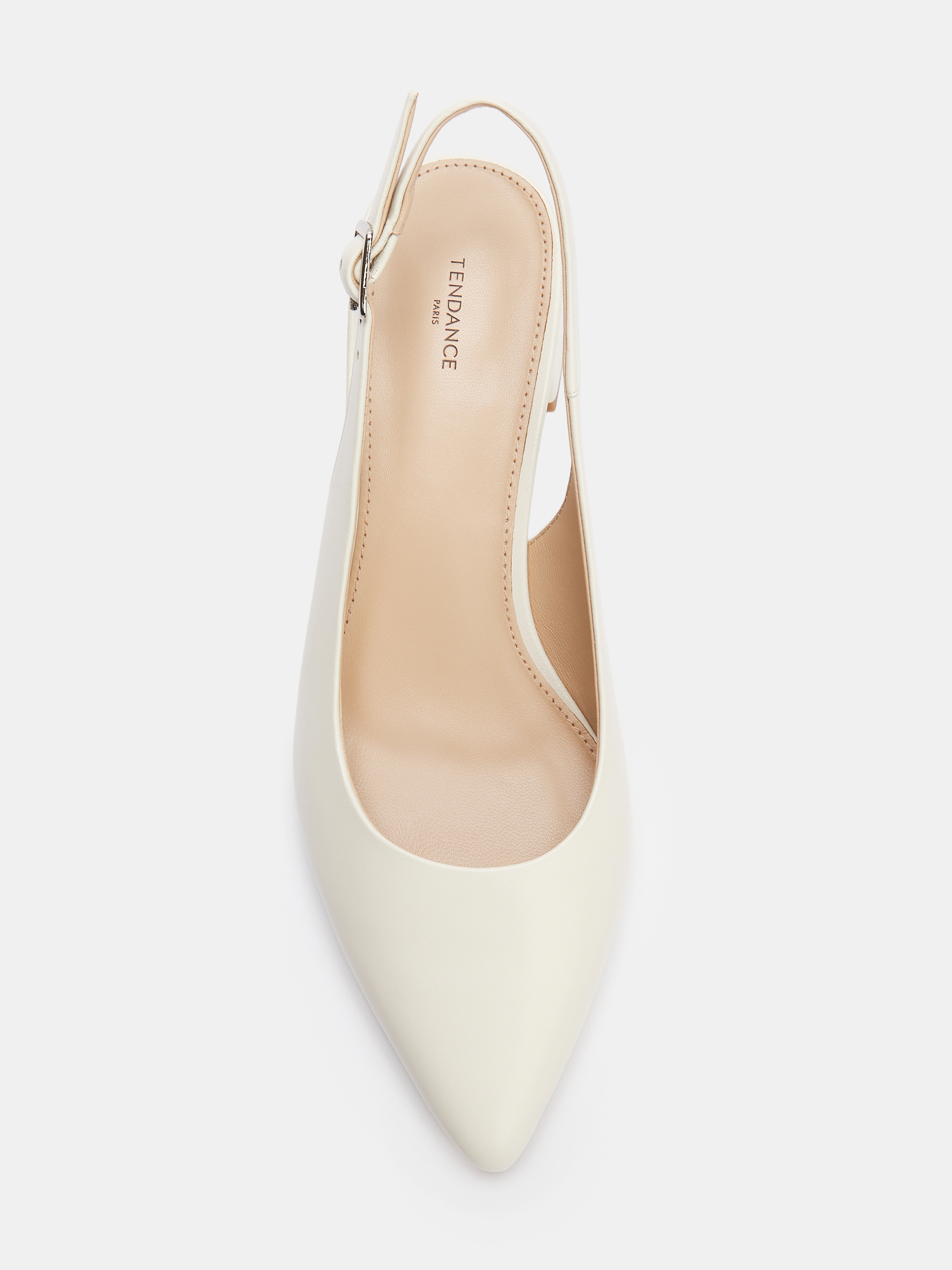 Женские туфли с открытой пяткой (слинг-бэк) TENDANCE 4476796, молочно-белый