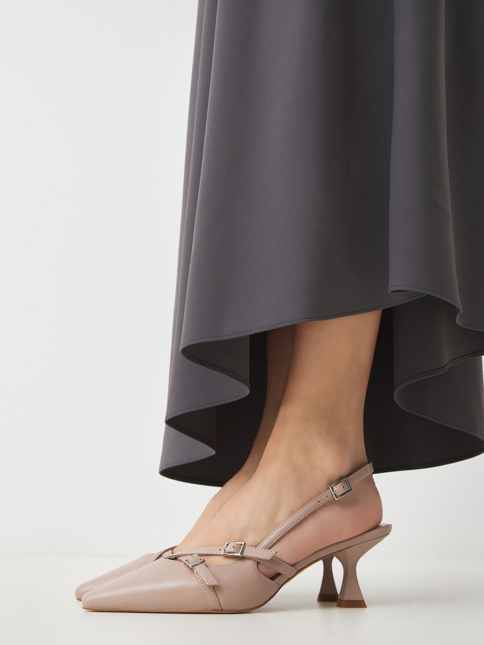 Женские туфли с открытой пяткой (слинг-бэк) TENDANCE 4626827, розовато-бежевый