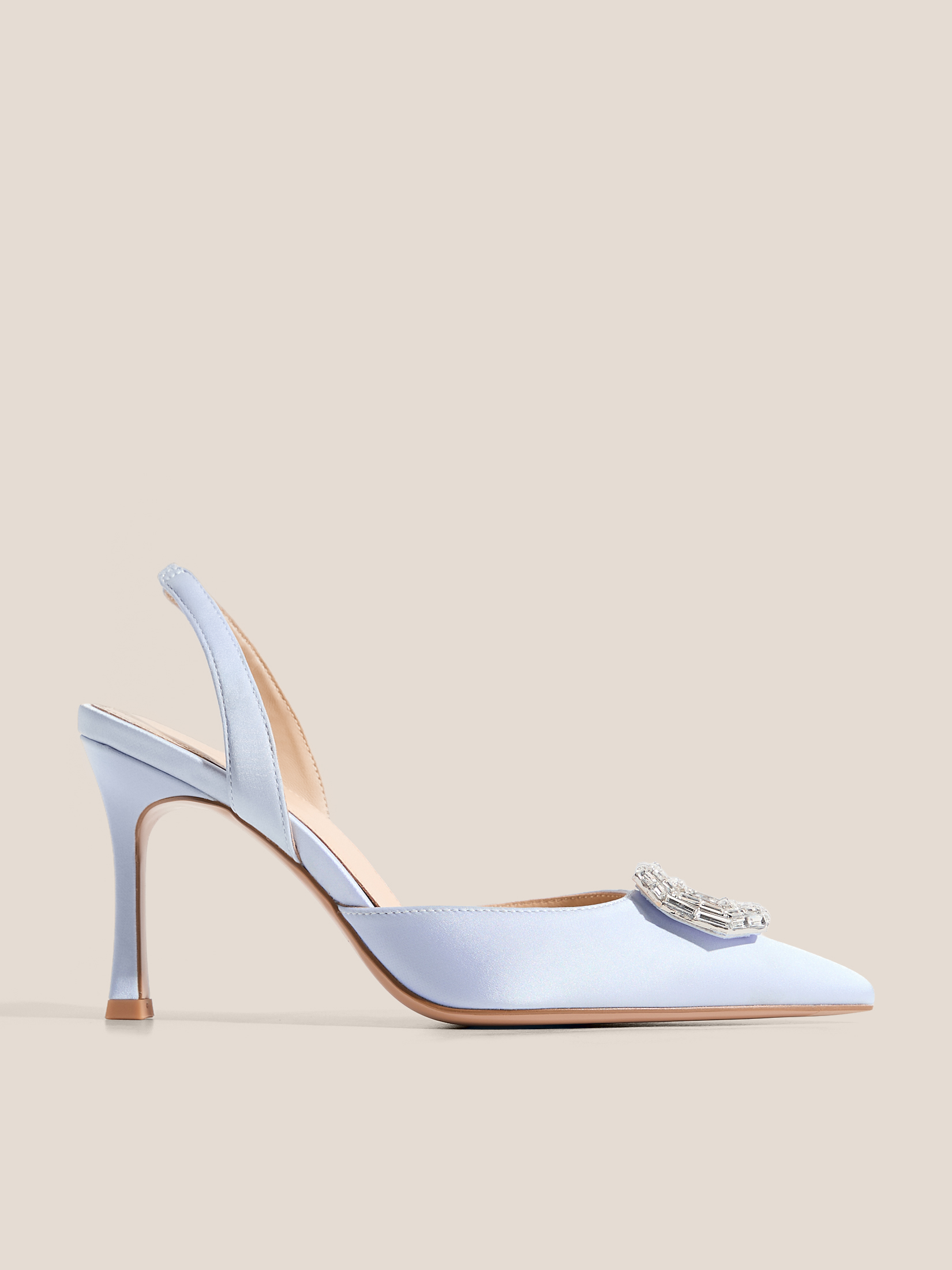 Женские туфли с открытой пяткой (слинг-бэк) TENDANCE 3720652, серо-голубой