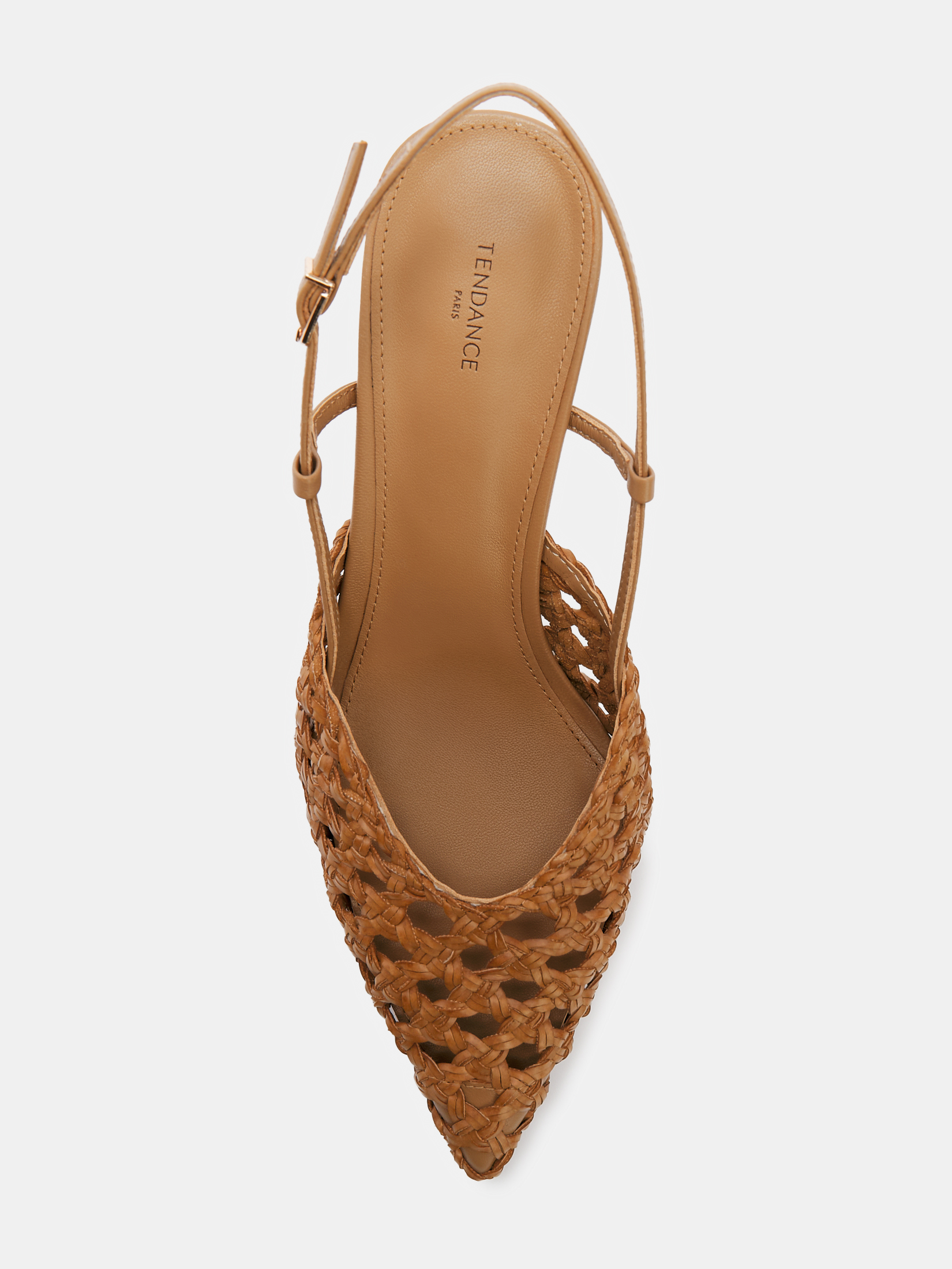 Женские туфли с открытой пяткой (слинг-бэк) TENDANCE 4469767, темно-бежевый