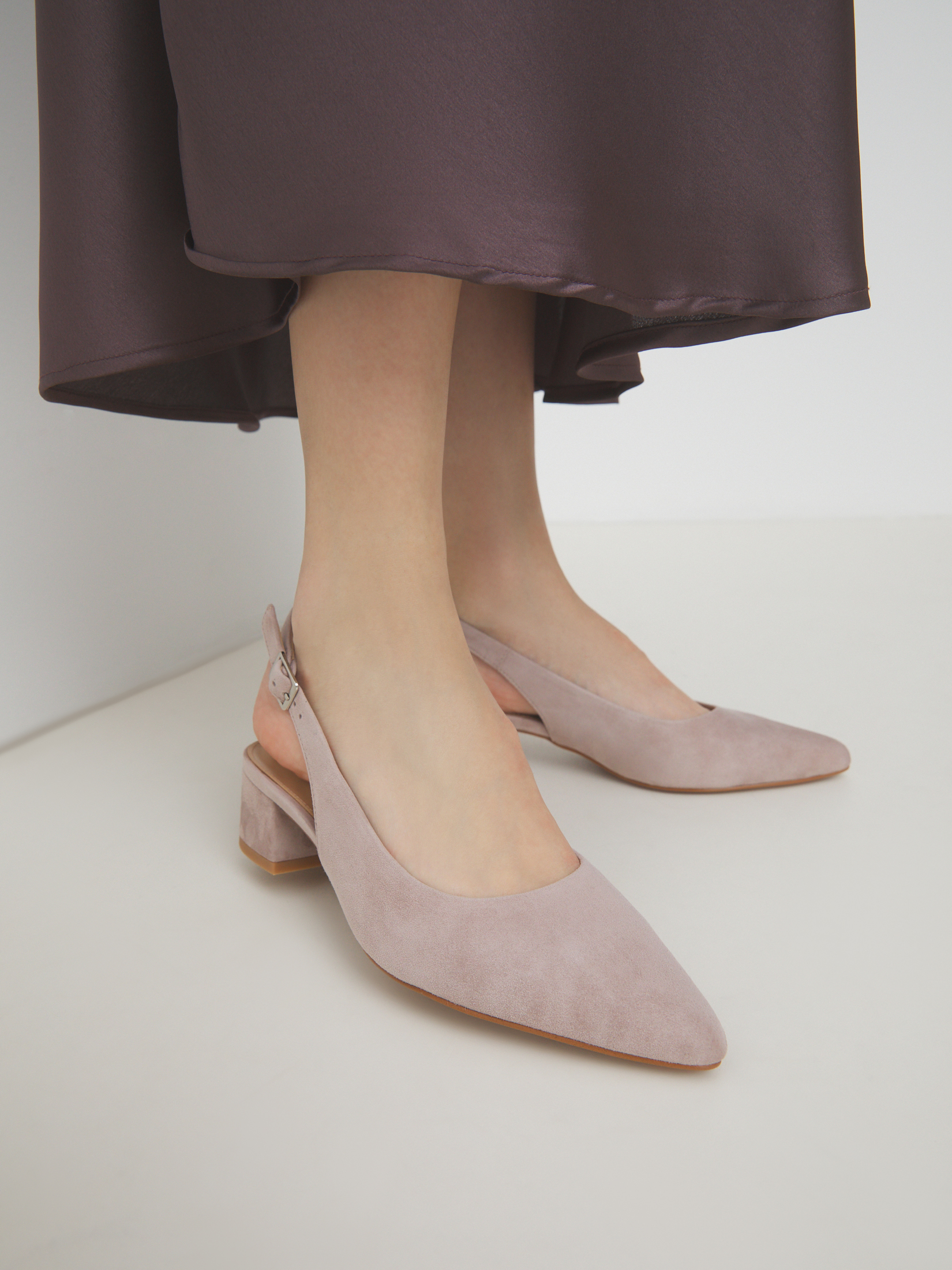 Женские туфли с открытой пяткой (слинг-бэк) TENDANCE 4476644, пыльно-розовый