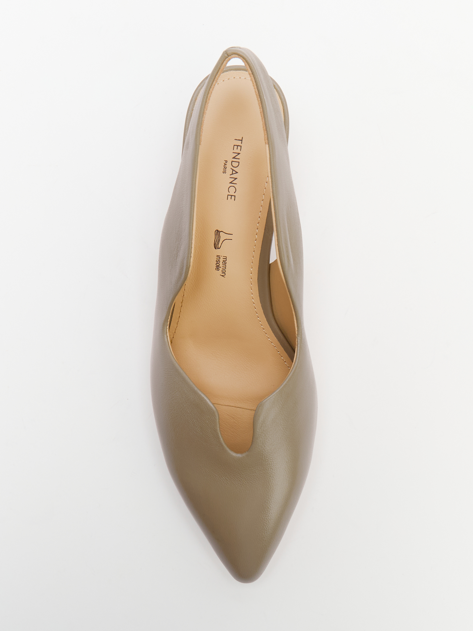 Женские туфли с открытой пяткой (слинг-бэк) TENDANCE 4560586, серо-бежевый