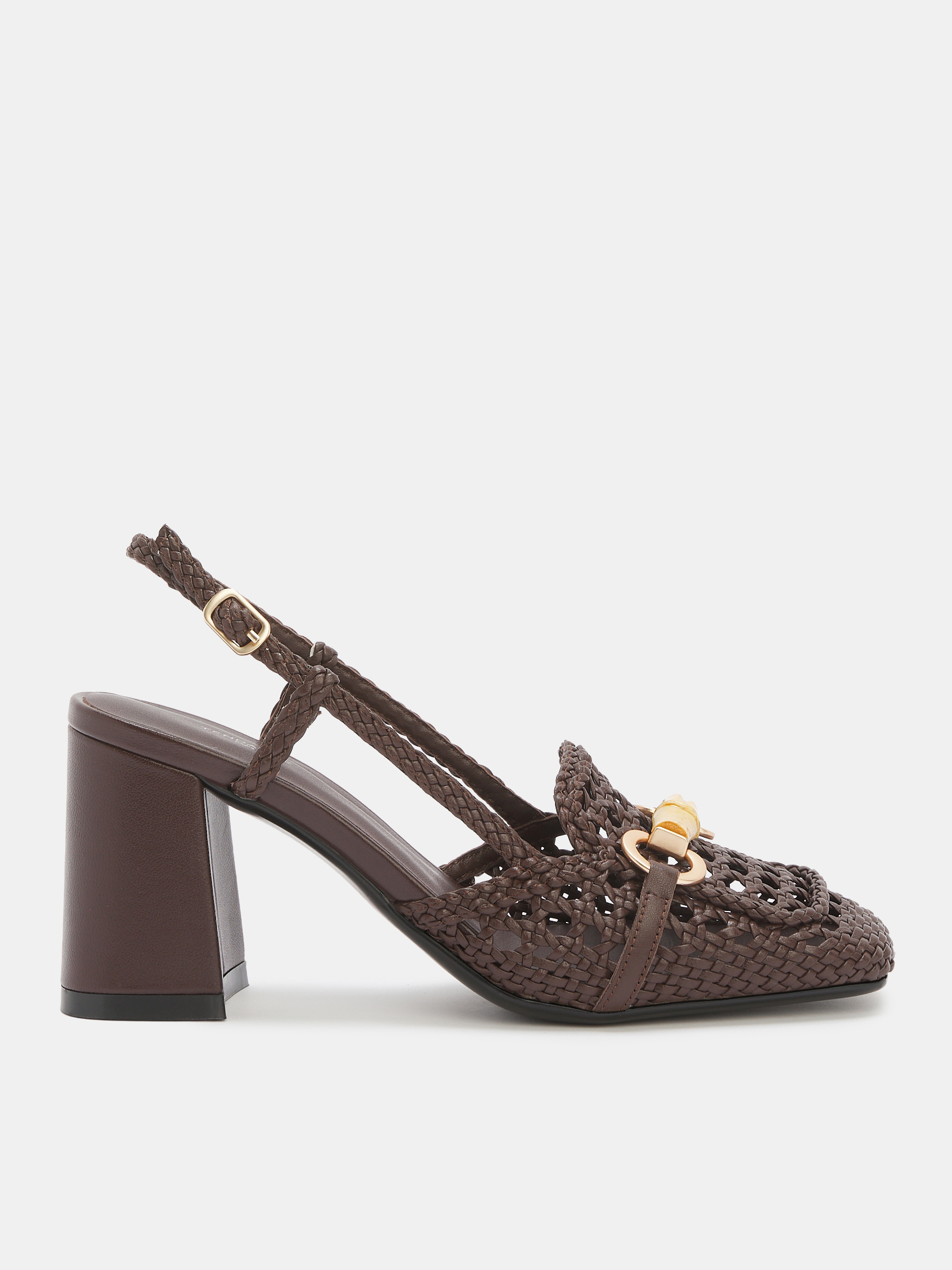 Женские туфли с открытой пяткой (слинг-бэк) TENDANCE 4484361, темно-коричневый