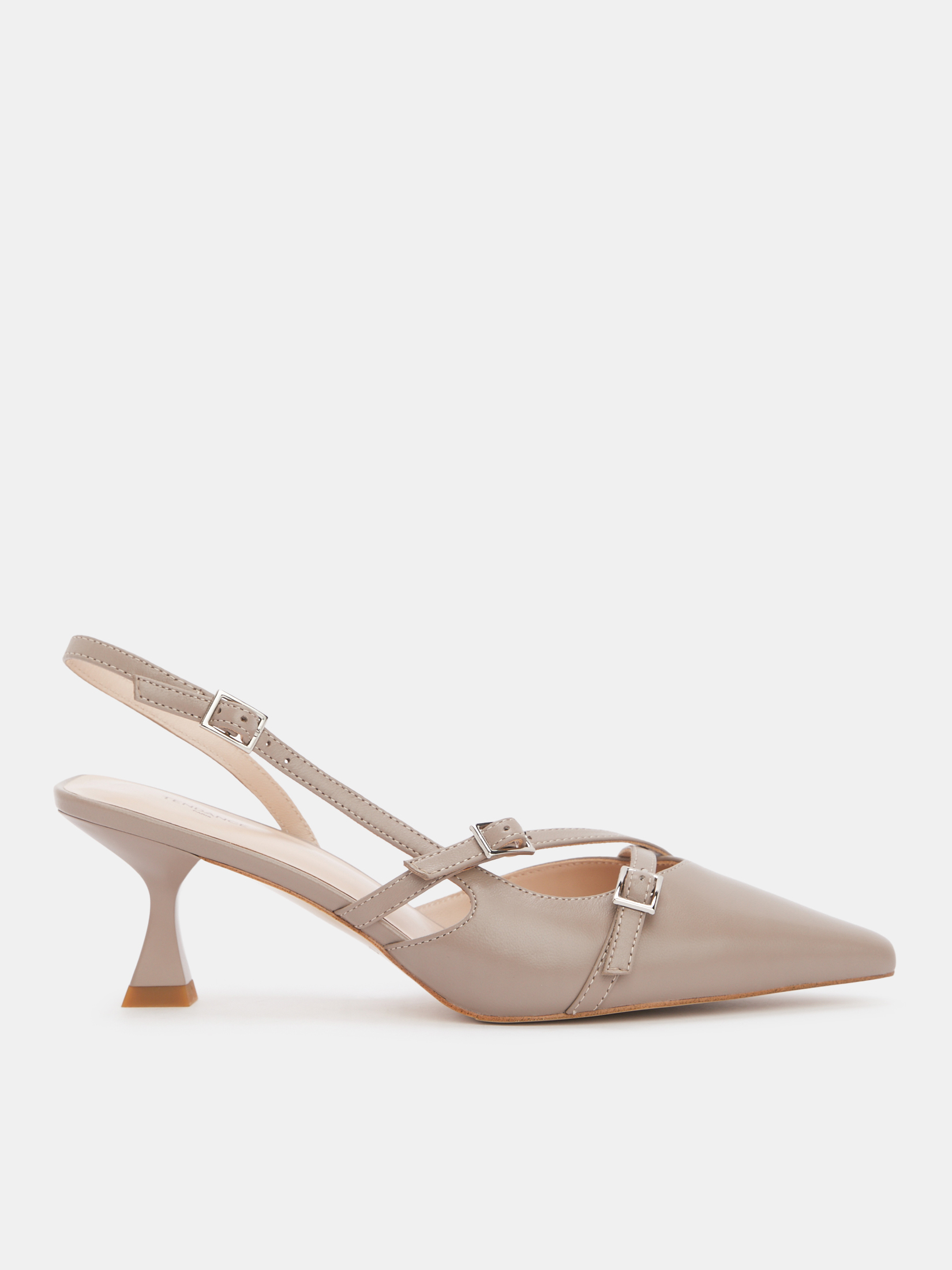 Женские туфли с открытой пяткой (слинг-бэк) TENDANCE 4626835, серо-коричневый