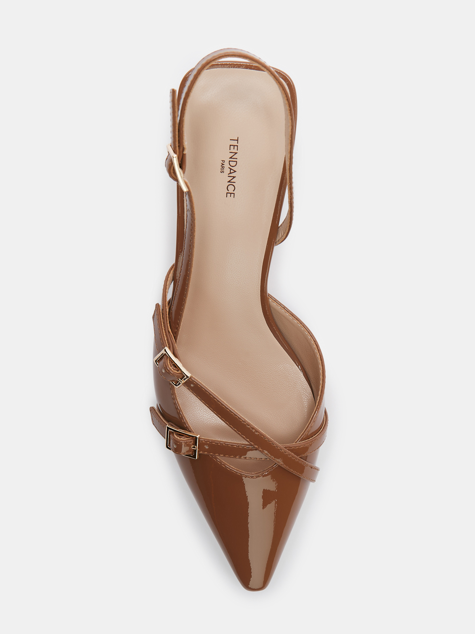 Женские туфли с открытой пяткой (слинг-бэк) TENDANCE 4626802, светло-коричневый