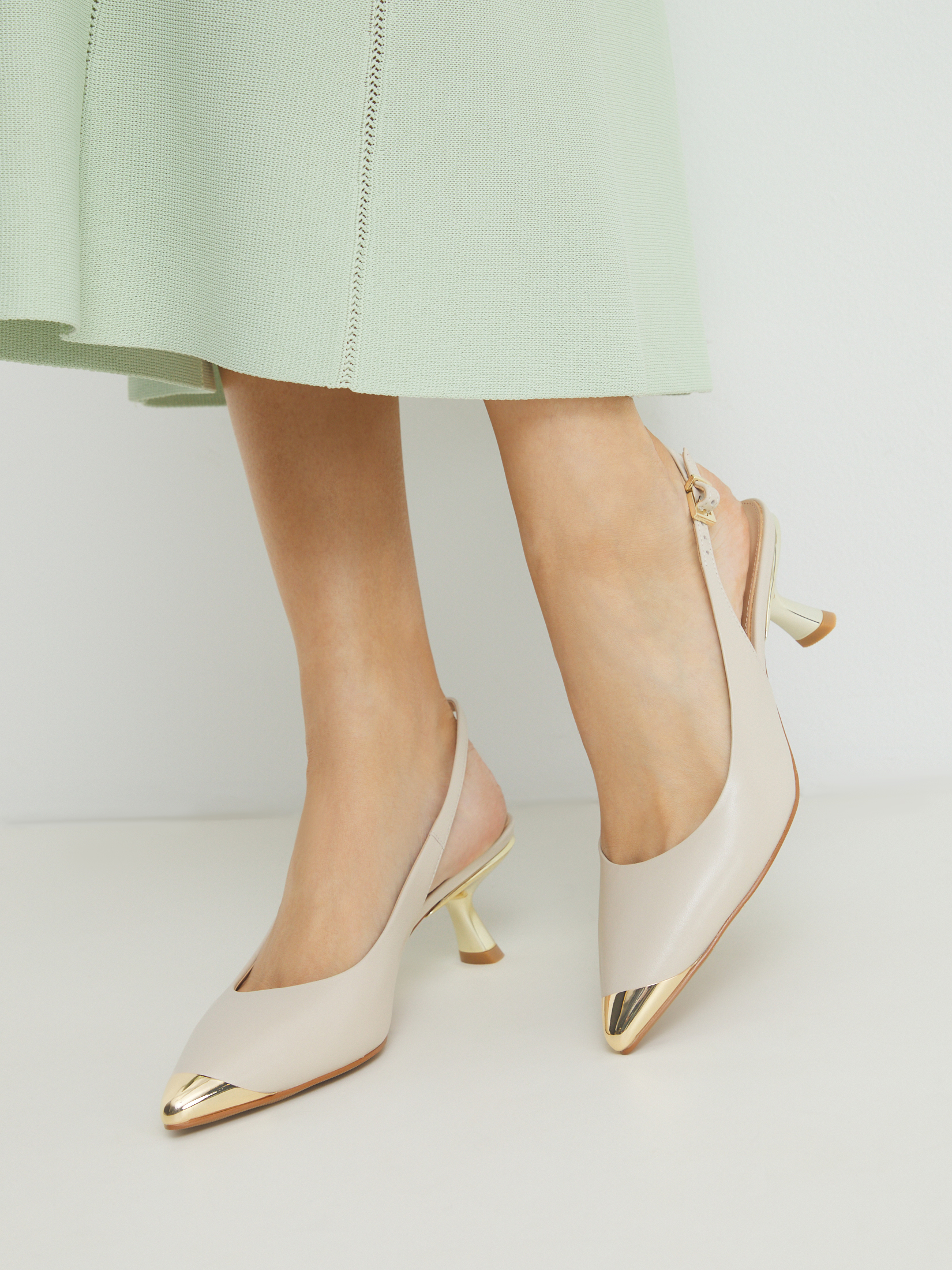 Женские туфли с открытой пяткой (слинг-бэк) TENDANCE 4470866, молочно-бежевый