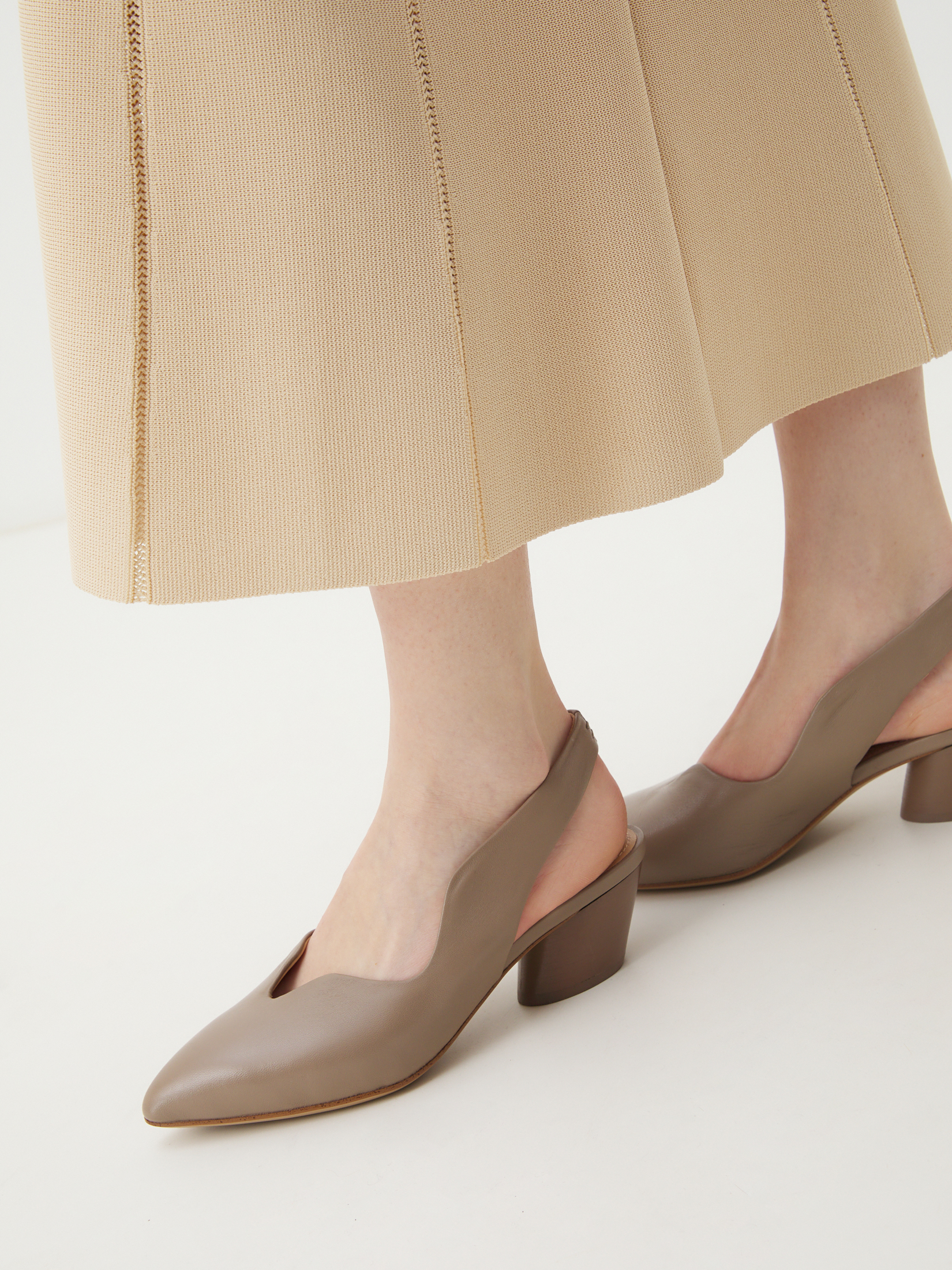 Женские туфли с открытой пяткой (слинг-бэк) TENDANCE 4560586, серо-бежевый