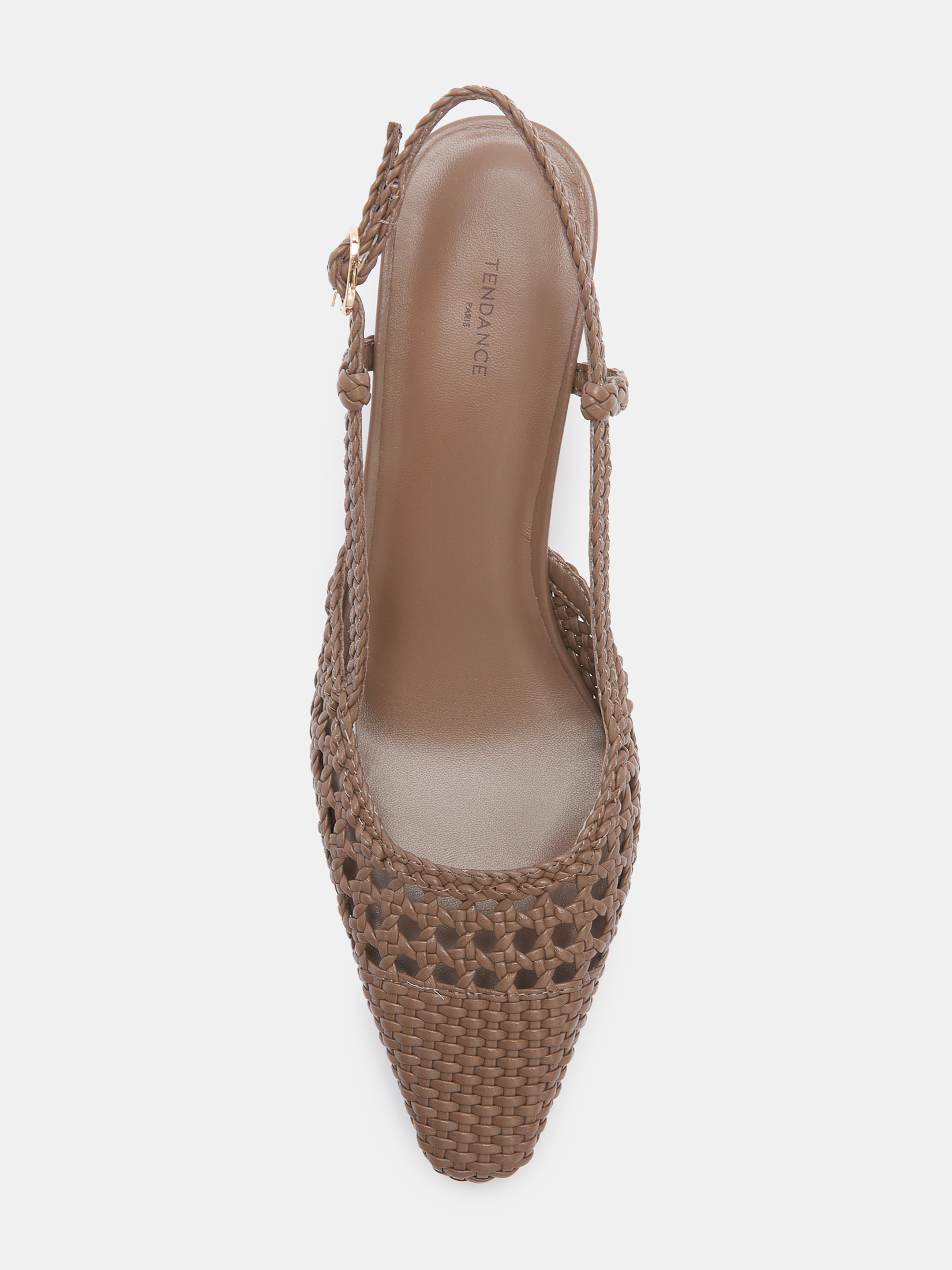 Женские туфли с открытой пяткой (слинг-бэк) TENDANCE 4685969, серо-коричневый