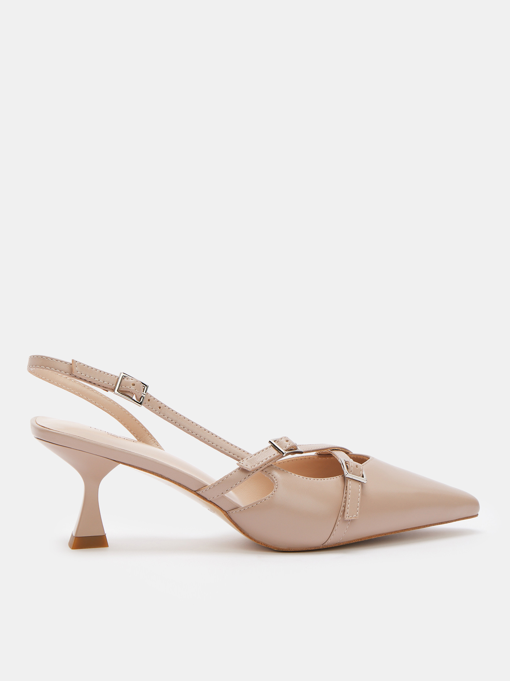 Женские туфли с открытой пяткой (слинг-бэк) TENDANCE 4626827, розовато-бежевый