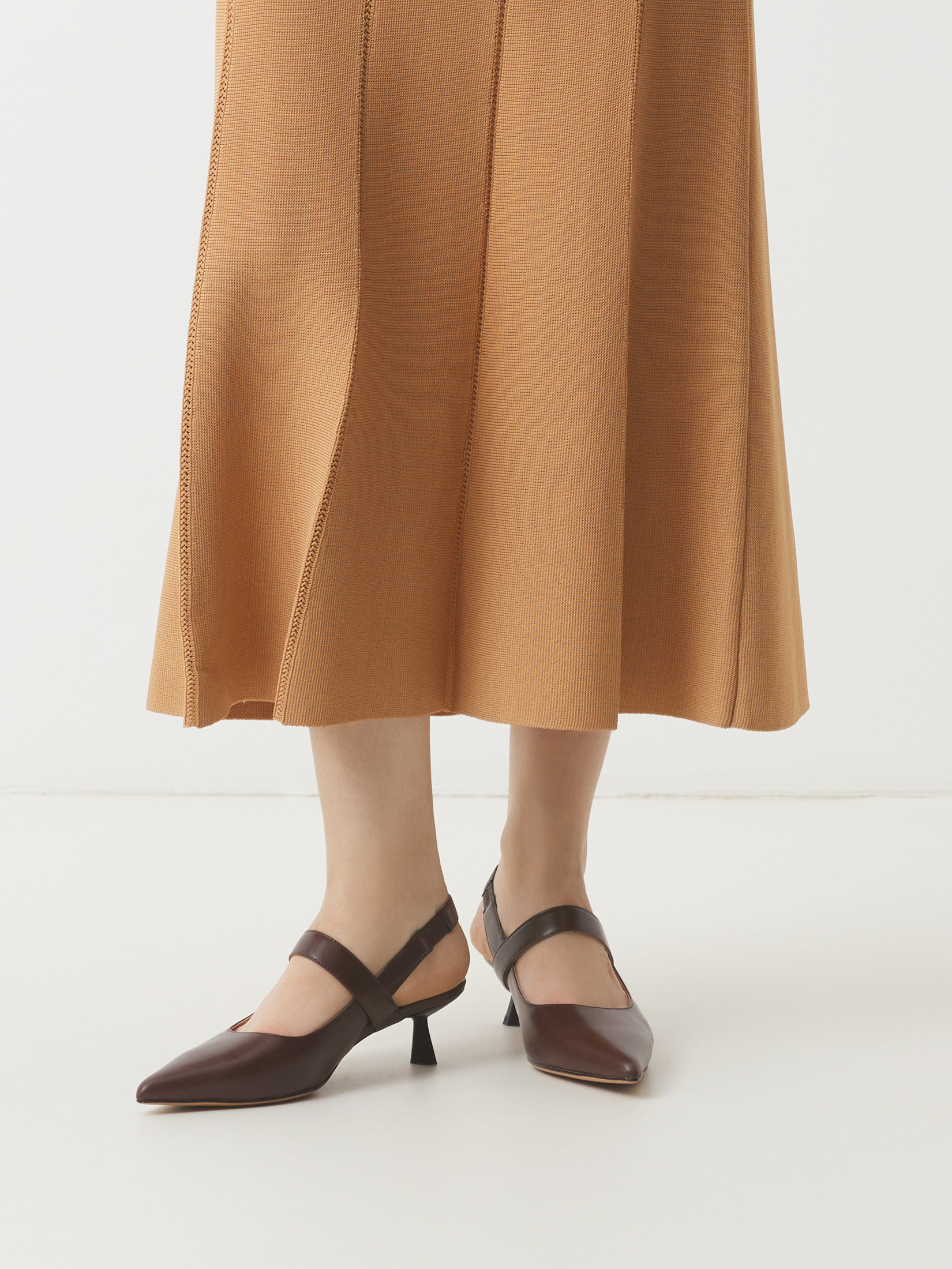 Женские туфли с открытой пяткой (слинг-бэк) TENDANCE 4483813, темно-коричневый