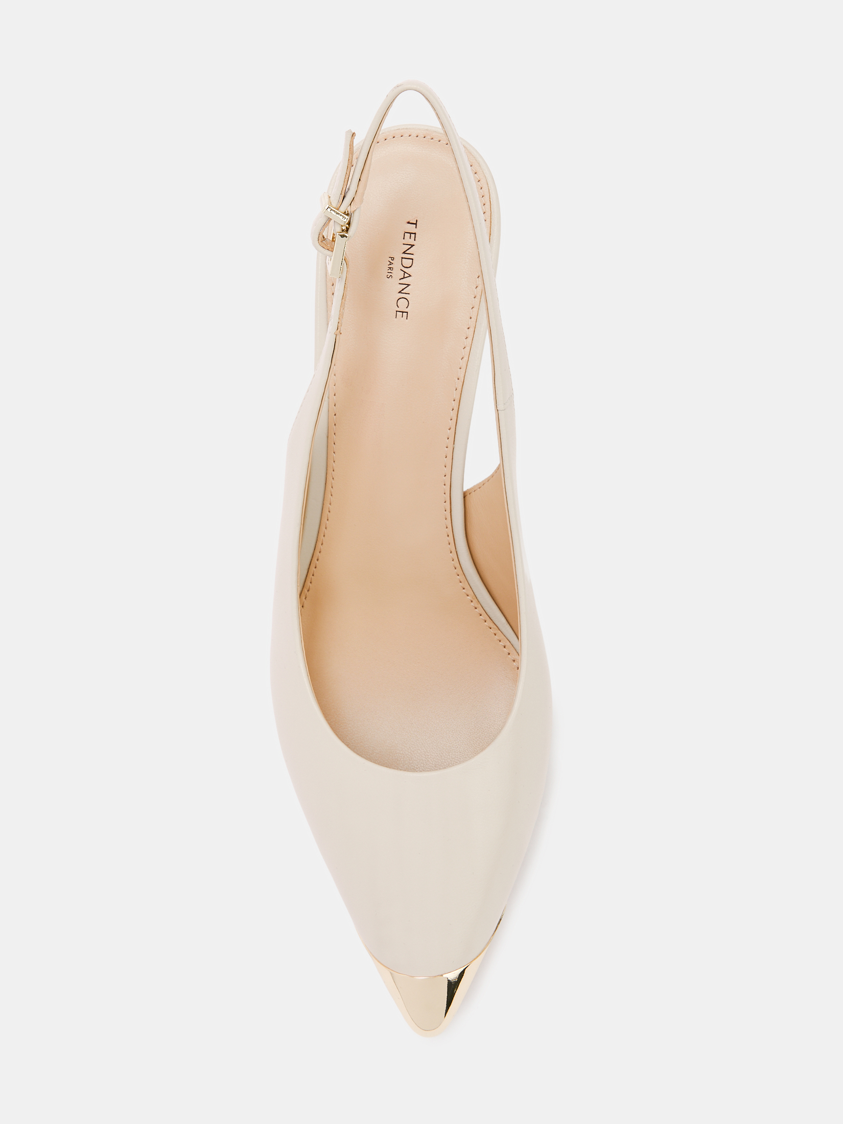 Женские туфли с открытой пяткой (слинг-бэк) TENDANCE 4470866, молочно-бежевый